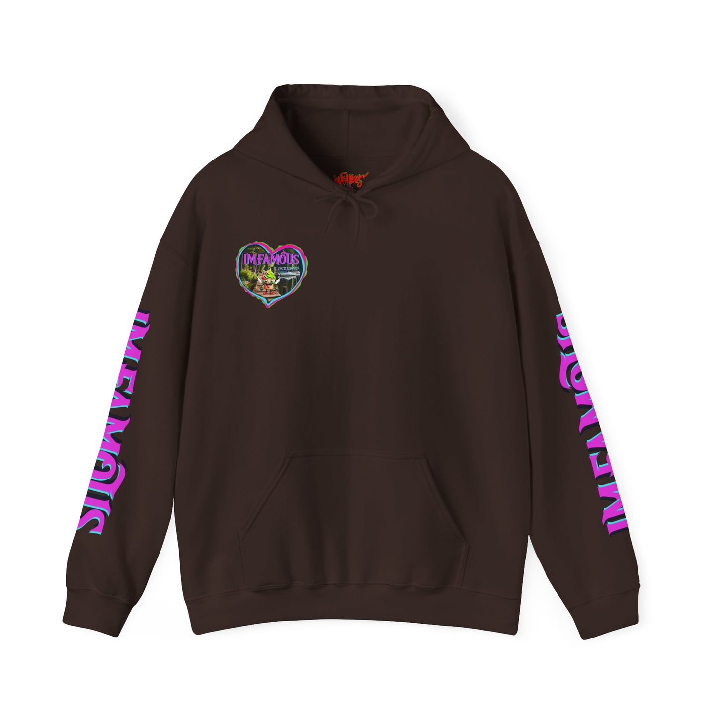 Premium Unisex Heavy Blend™ Hooded Sweatshirt - I love Imfamous i-screams design