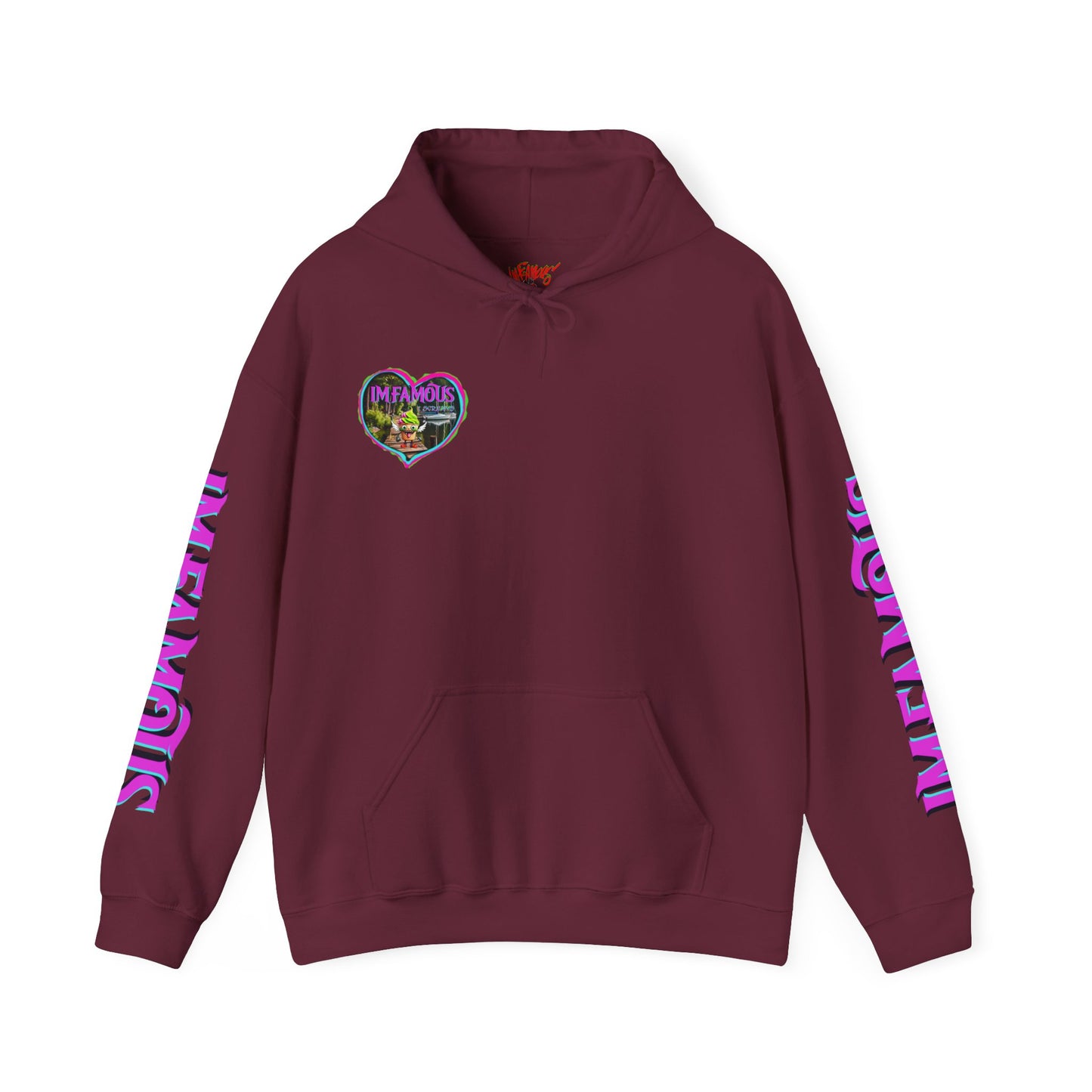 Premium Unisex Heavy Blend™ Hooded Sweatshirt - I love Imfamous i-screams design