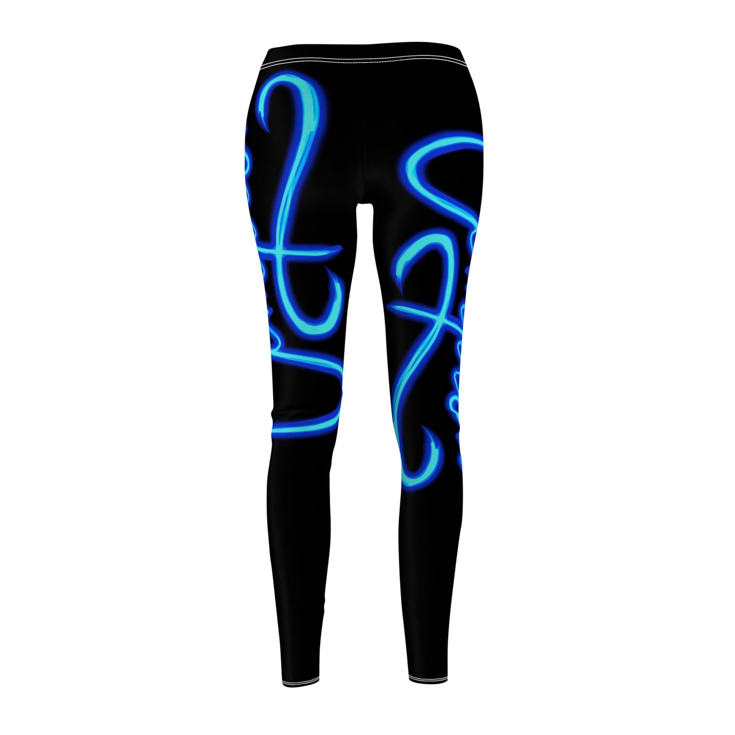 Glow in the Dark High Waisted Yoga Leggings, Stylish Gym Pants for Workout, Activewear, Fitness Leggings, Gift for Her,