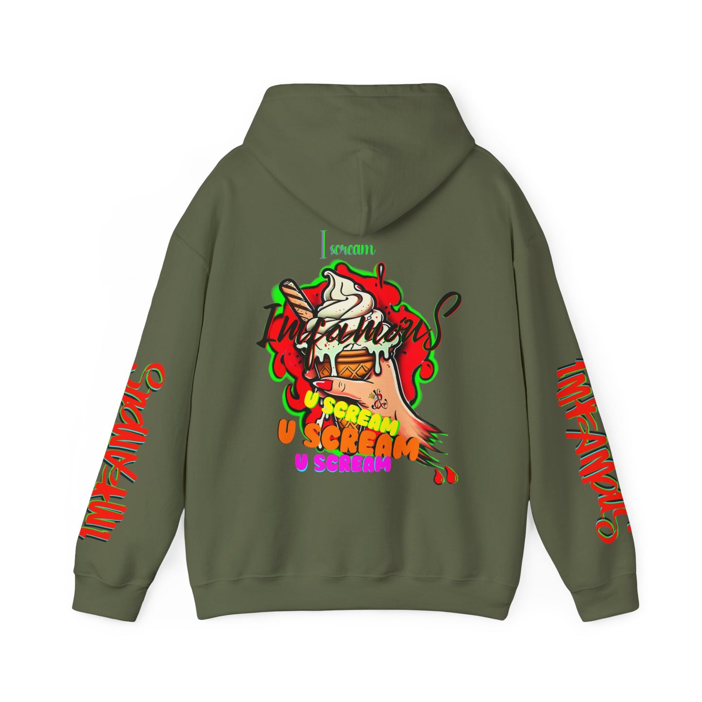 premium Hooded Sweatshirt - Imfamous I-scream Halloween spooky