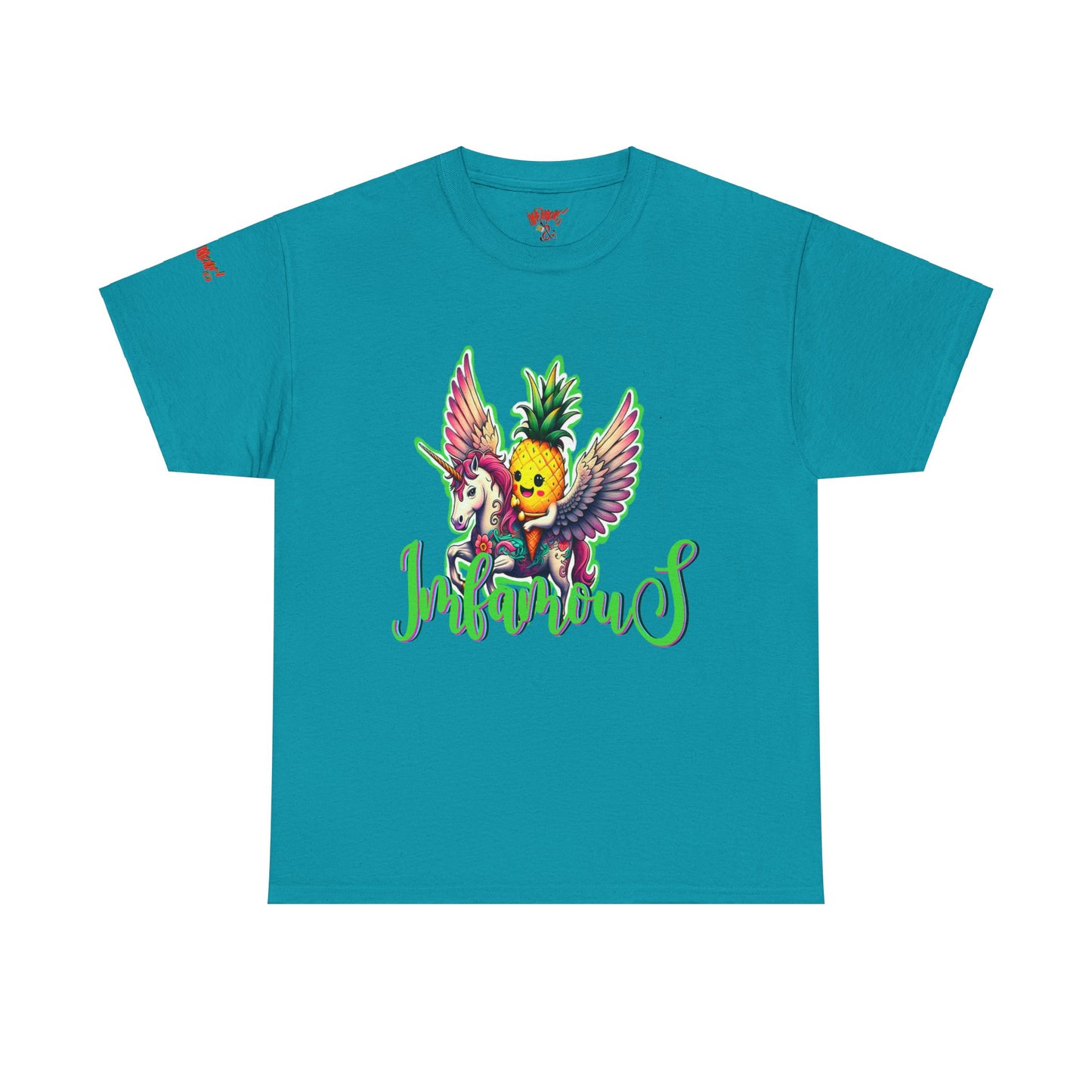 Graphic Tee Unipineapple Flying on Unicorn Heavy Cotton T-shirt