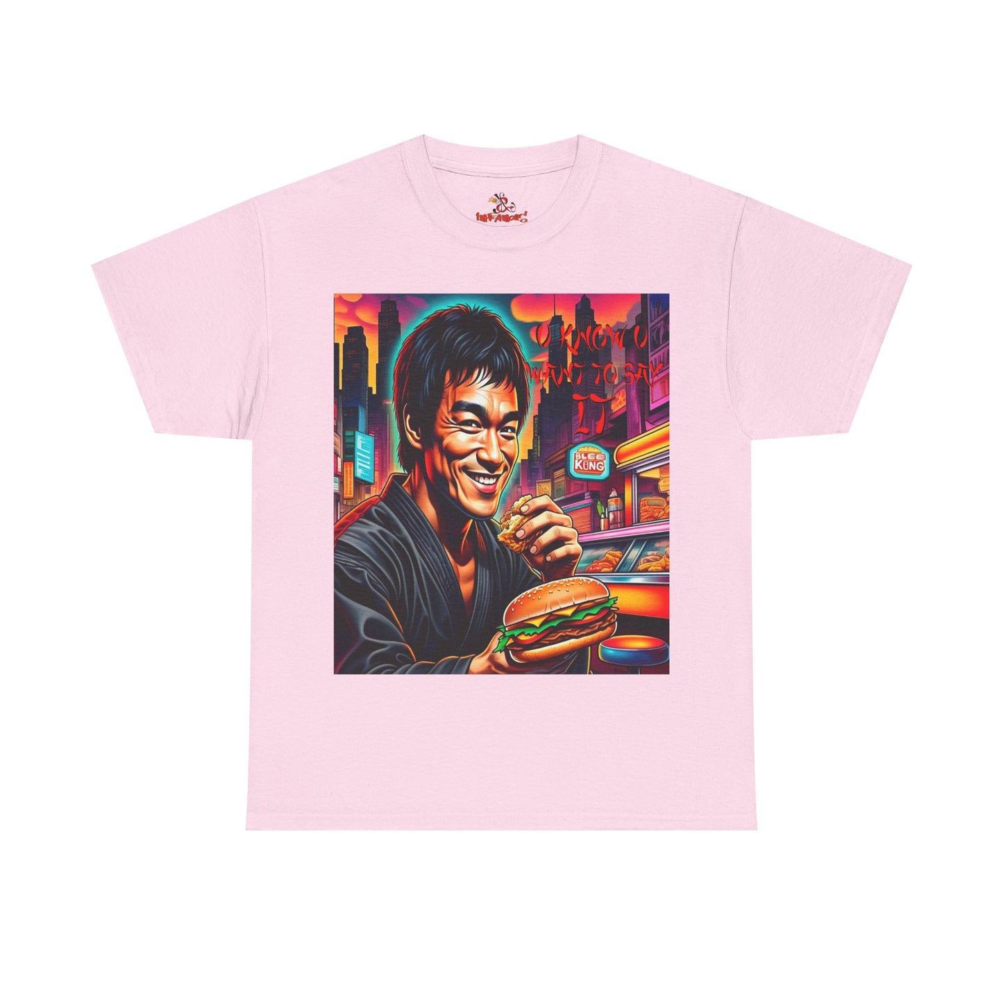 Retro Foodie Unisex Tee - Vibrant impersanation Art, Casual Wear, Gift for Food Lovers, Comic Con Fashion, funny king of Kung fu Tee