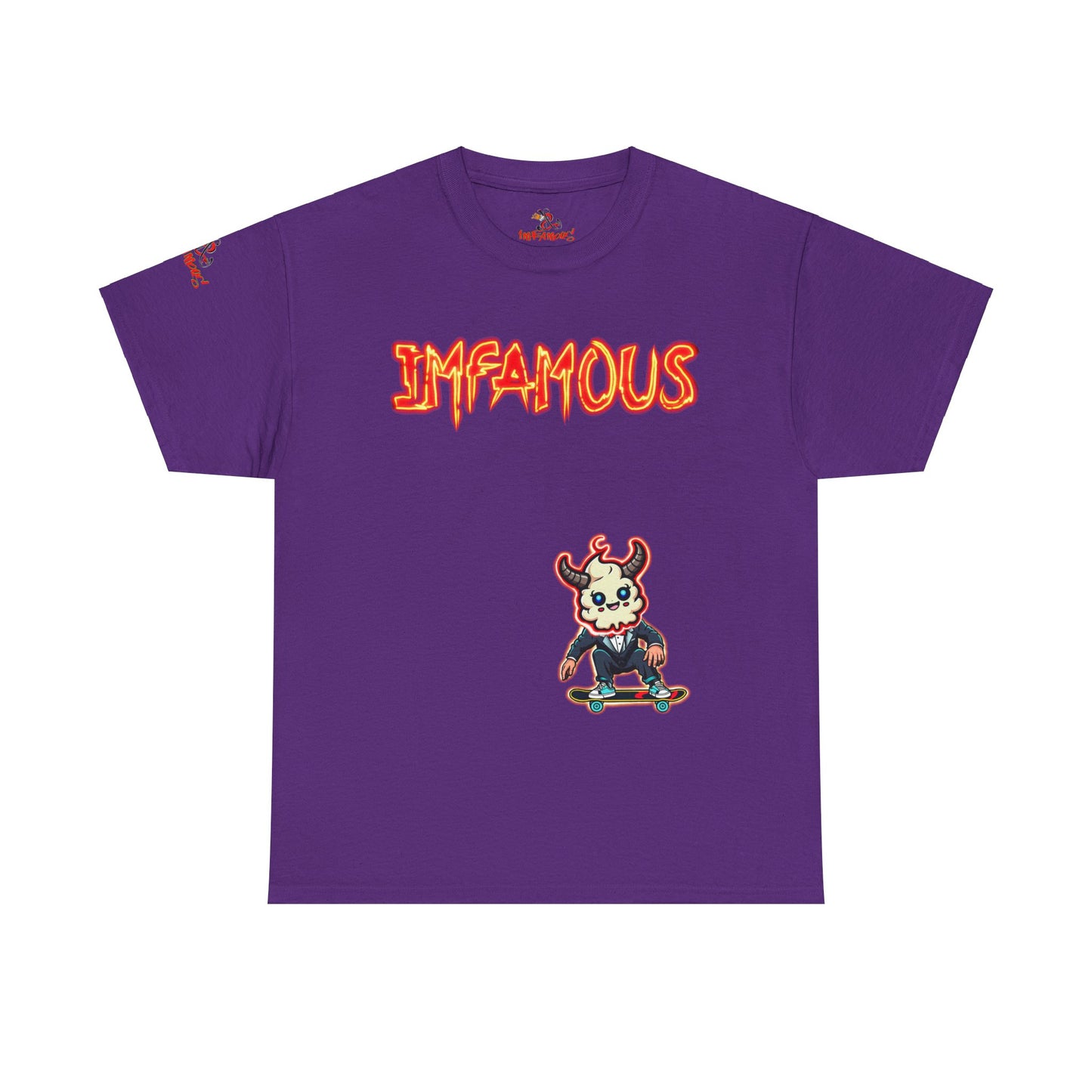 Imfamous jumpin Sad Shit premium graphic Tee - Imfamous Jumping Sad Shit Design