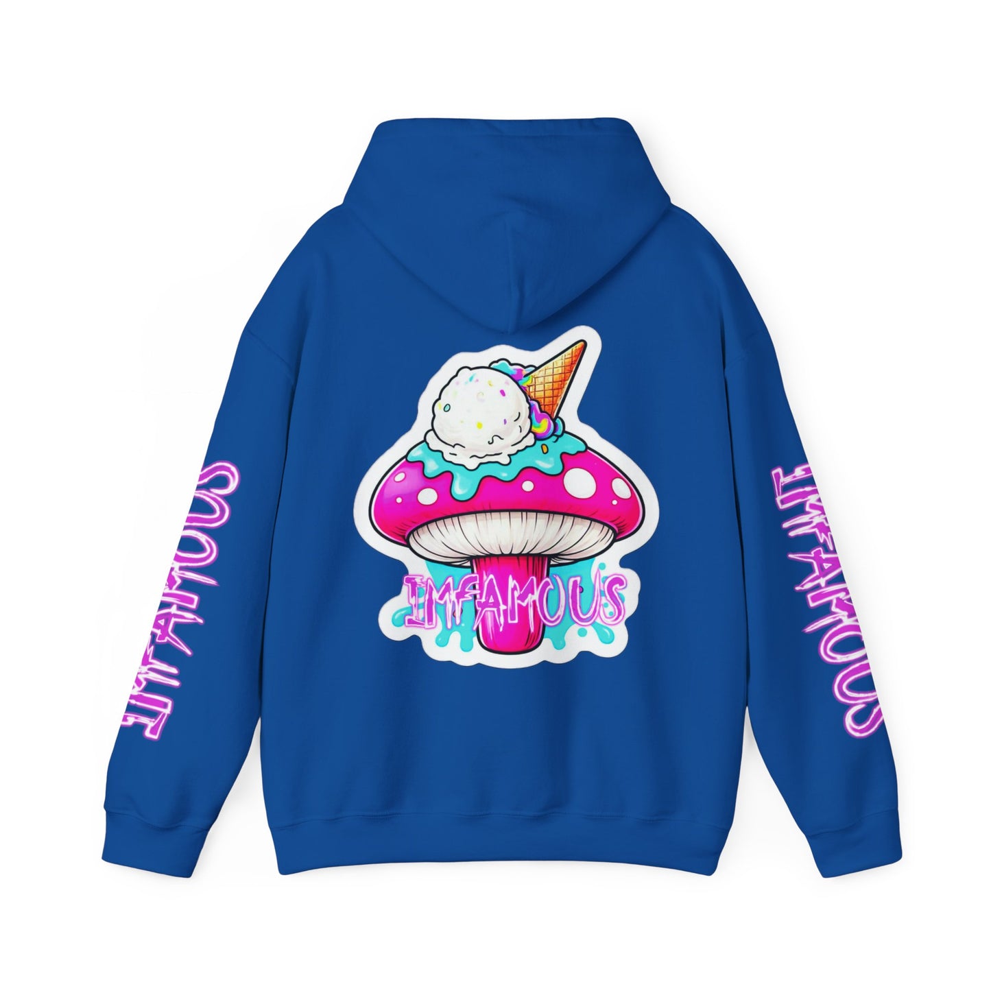 Premium Hooded Sweatshirt - Imfamous Ice Cream Psychedelic Mushroom Tip Design