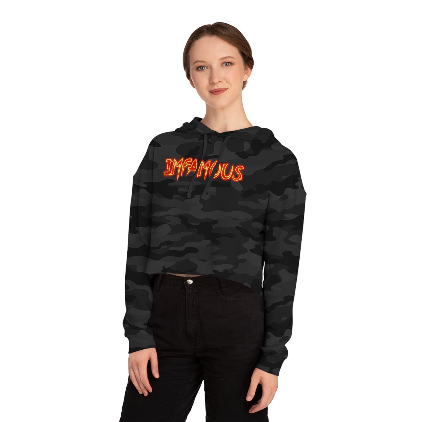 Cropped Hoodie Imfamous Women's Crop Top Sweatshirt