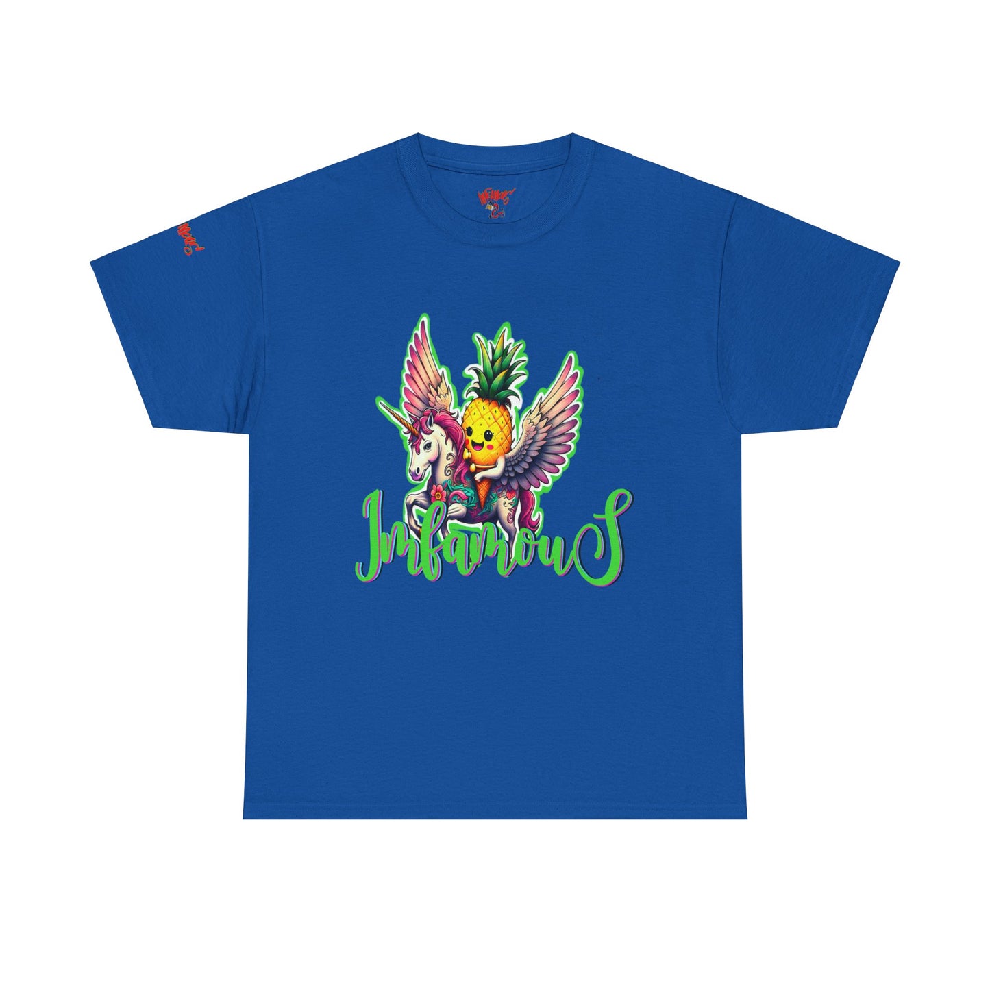 Graphic Tee Unipineapple Flying on Unicorn Heavy Cotton T-shirt