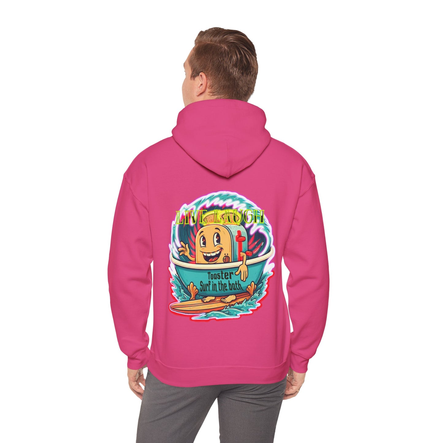 Premium hooded sweatshirt - Funny live laugh Toaster Surf in a bath