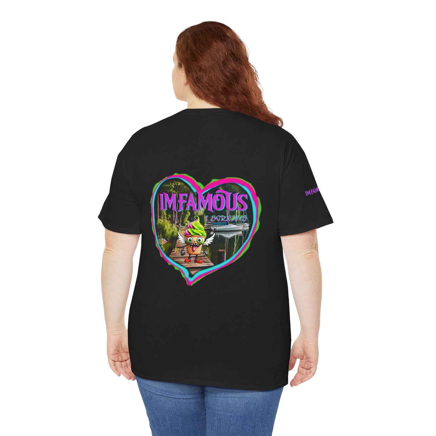 Premium Graphic T-Shirt - I Love Imfamous I-Screams Premium Unisex Heavy Cotton Tee