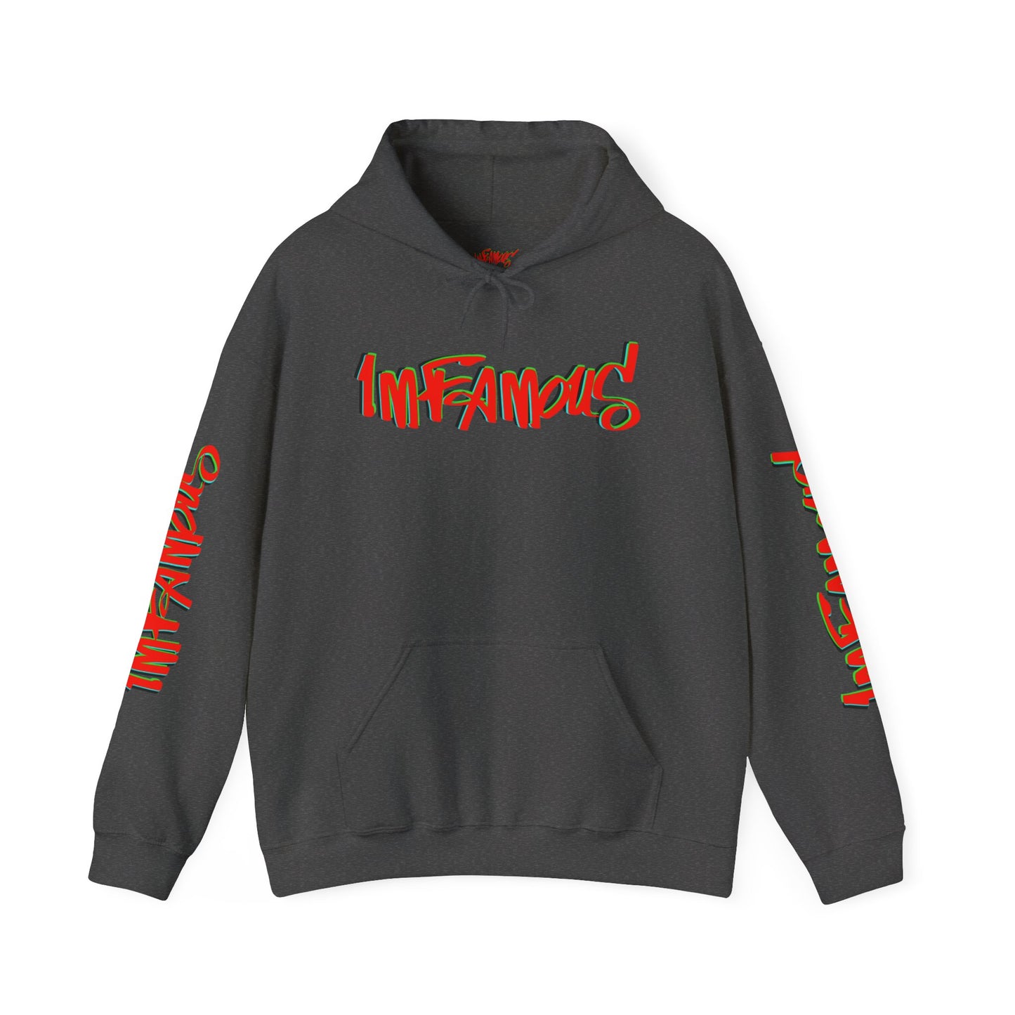 Premium Hooded Sweatshirt - Imfamous Irish Leprechaun on Skateboard Design