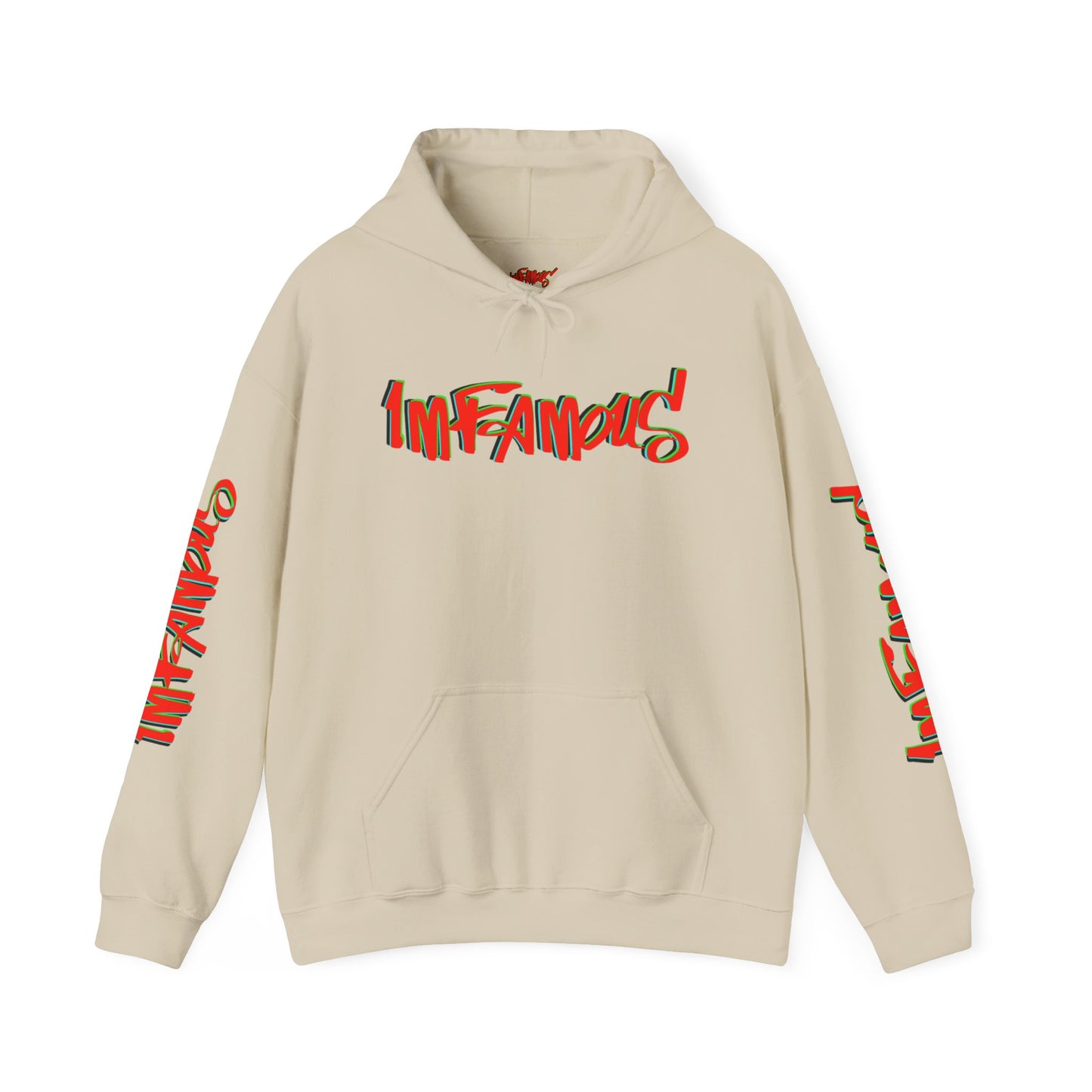 Premium Hooded Sweatshirt - Imfamous Irish Leprechaun on Skateboard Design
