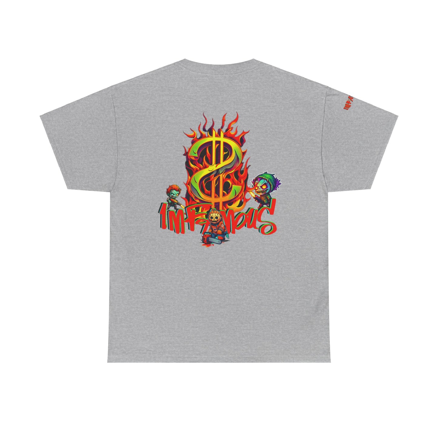 Premium graphic T-shirt - Imfamous halloween logo Design