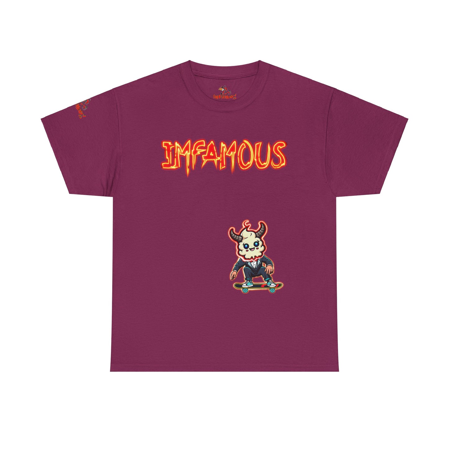 Imfamous jumpin Sad Shit premium graphic Tee - Imfamous Jumping Sad Shit Design