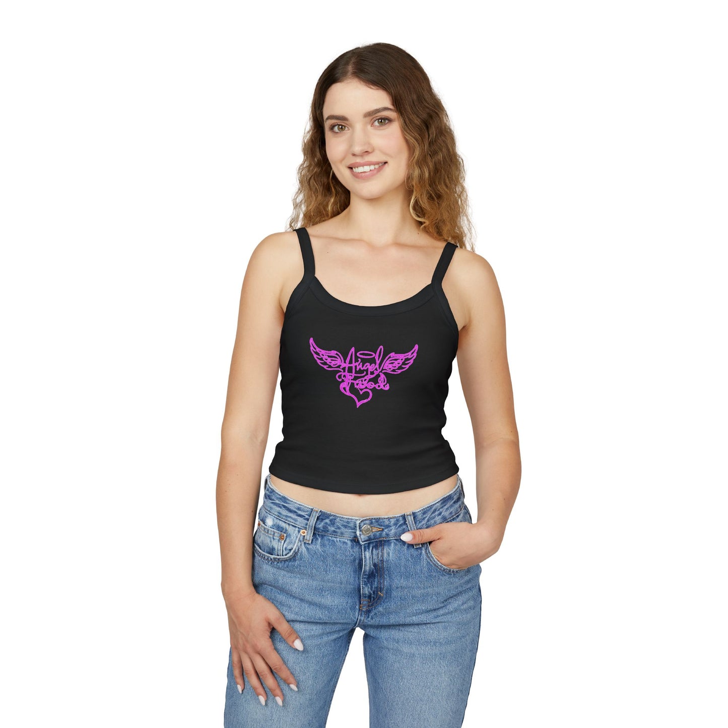 Angel Wings Spaghetti Strap Tank Top - Perfect for Summer & Festivals - Angel Food - Imfamous design - sexy Top for women