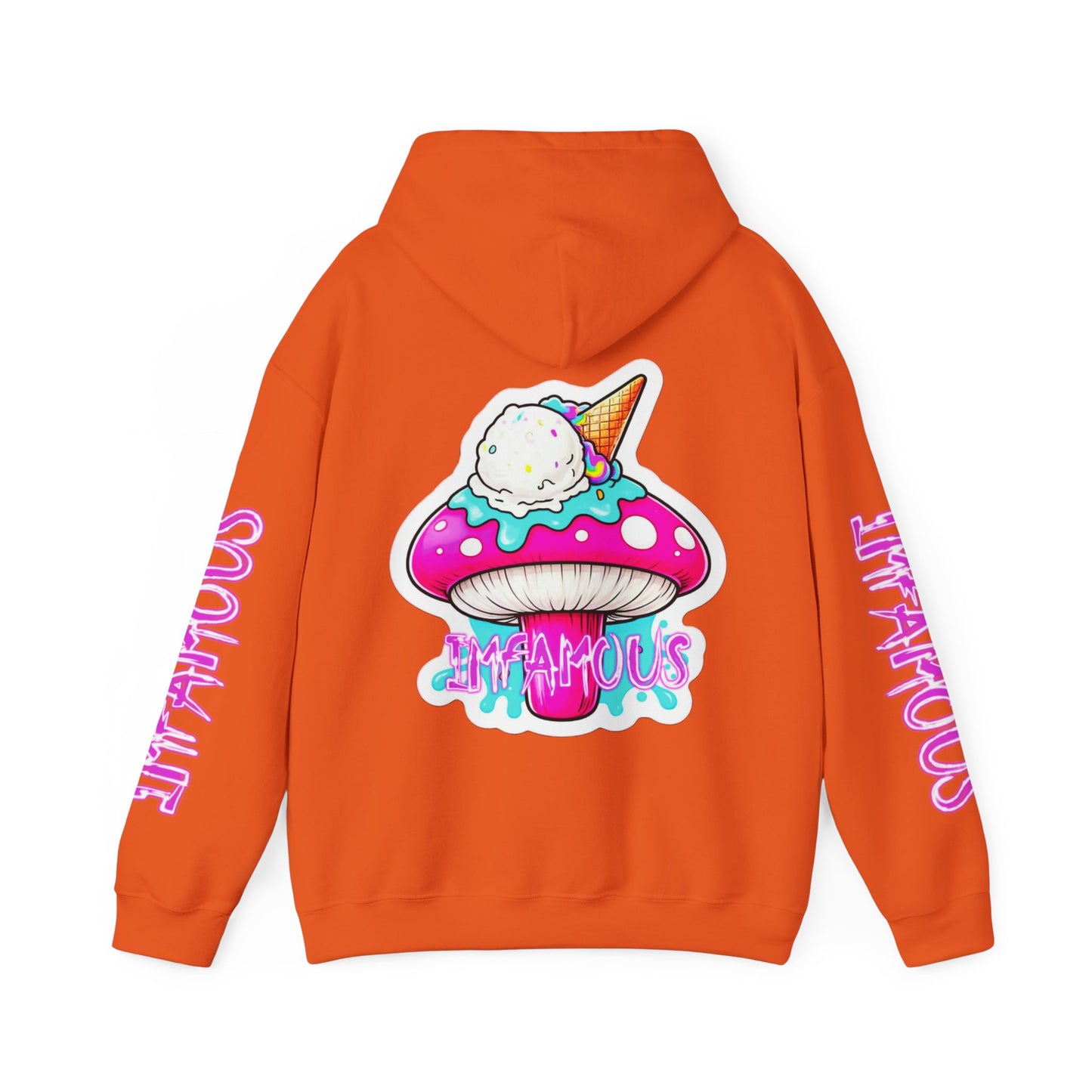 Premium Hooded Sweatshirt - Imfamous Ice Cream Psychedelic Mushroom Tip Design