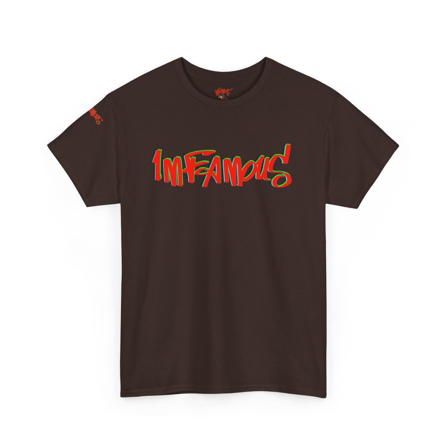 Premium graphic T-shirt - Imfamous halloween logo Design