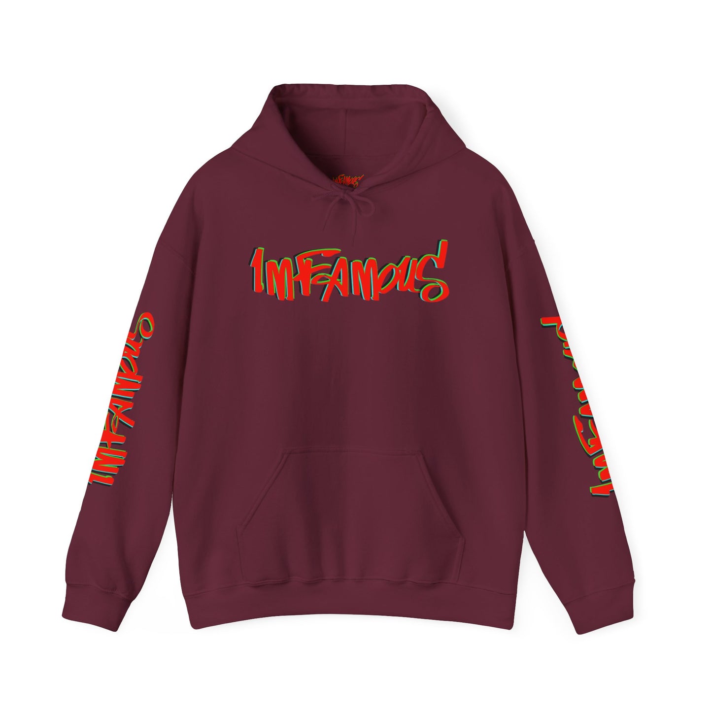 Premium Hooded Sweatshirt - Imfamous Irish Leprechaun on Skateboard Design