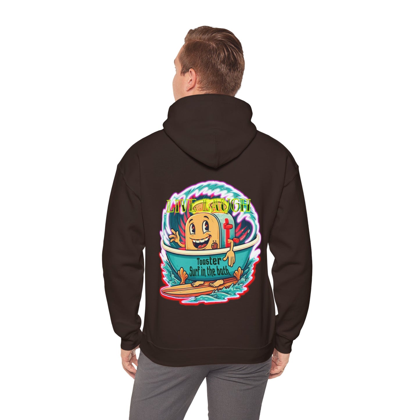 Premium hooded sweatshirt - Funny live laugh Toaster Surf in a bath
