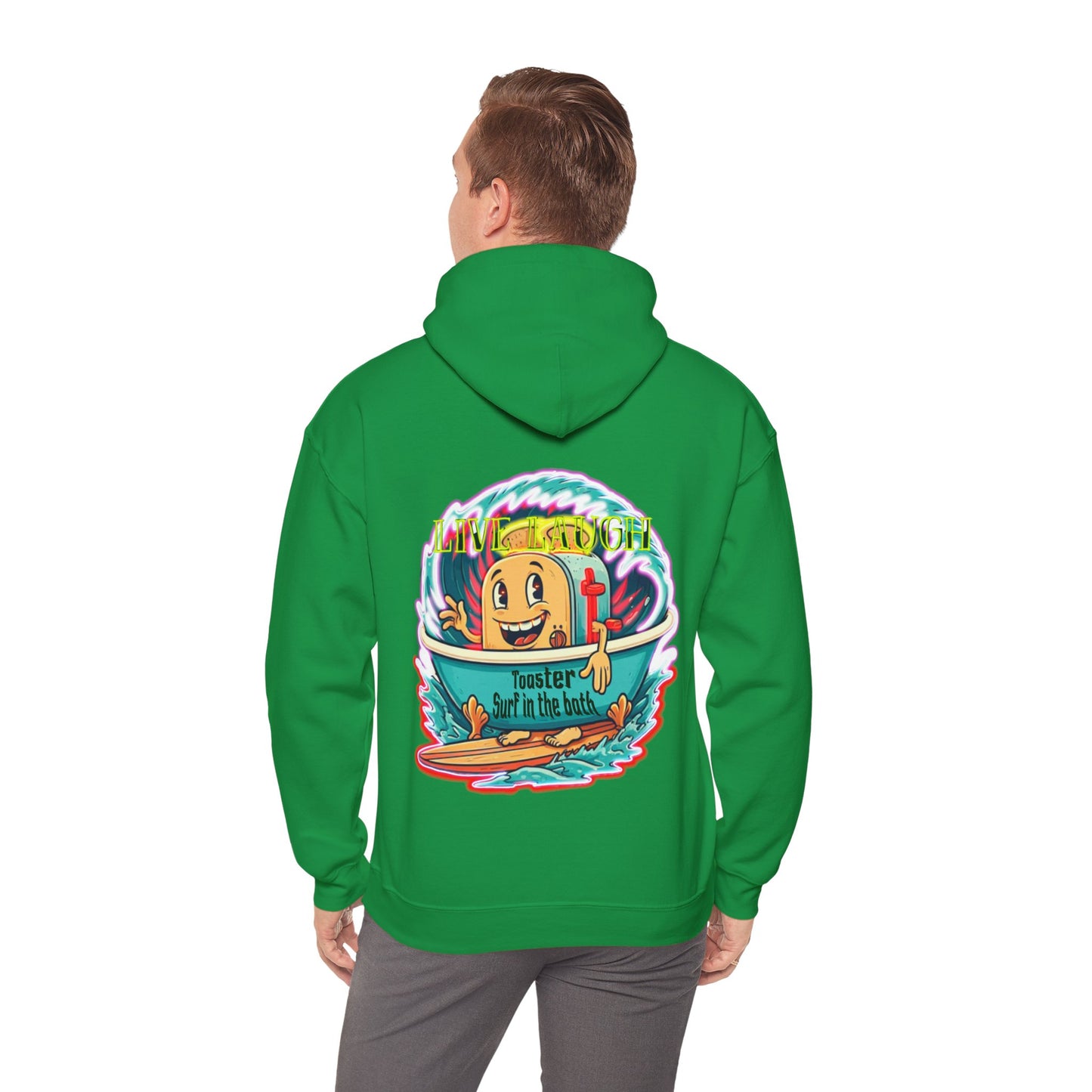 Premium hooded sweatshirt - Funny live laugh Toaster Surf in a bath