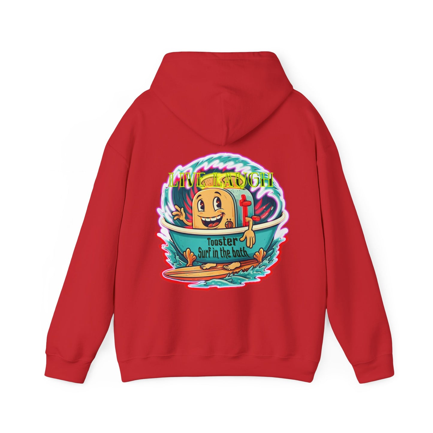 Premium hooded sweatshirt - Funny live laugh Toaster Surf in a bath