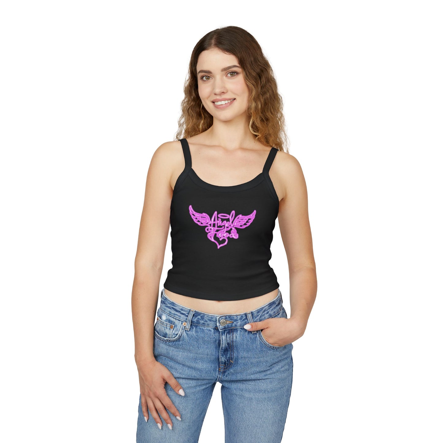 Angel Wings Tank Top, Trendy Spaghetti Strap Top for Festivals, Cute Summer Outfits, Gift for Her, Casual Wear