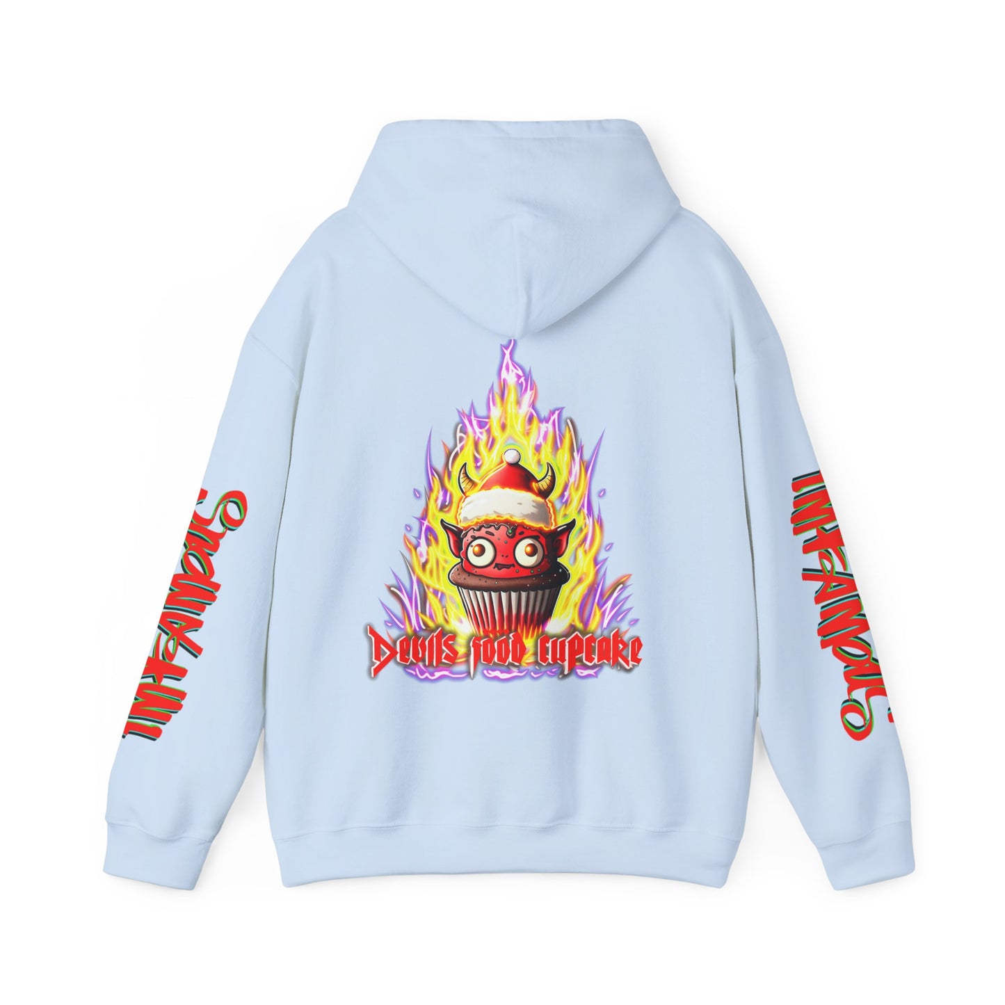Premium Hooded Sweatshirt - Imfamous Devils Food Cupcake Design