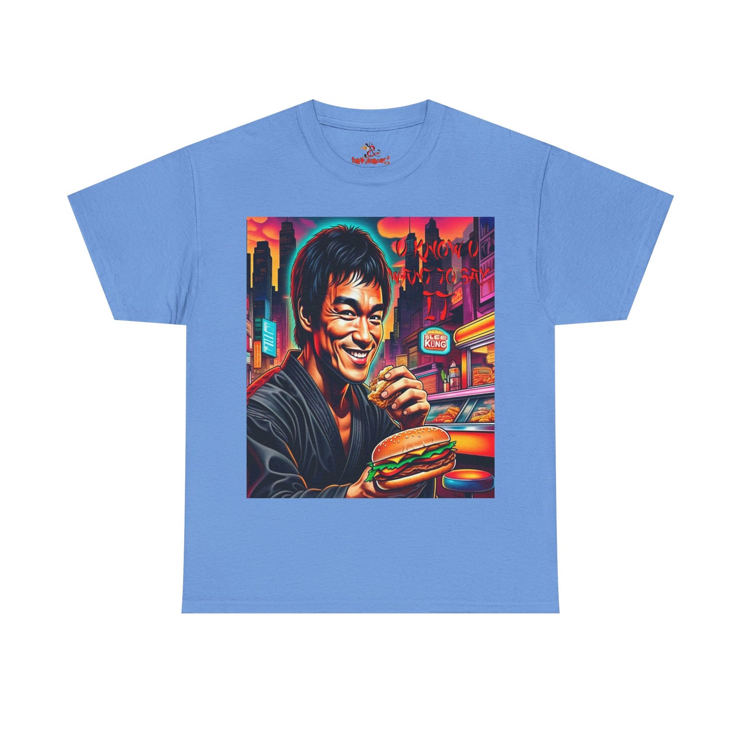 Retro Foodie Unisex Tee - Vibrant impersanation Art, Casual Wear, Gift for Food Lovers, Comic Con Fashion, funny king of Kung fu Tee