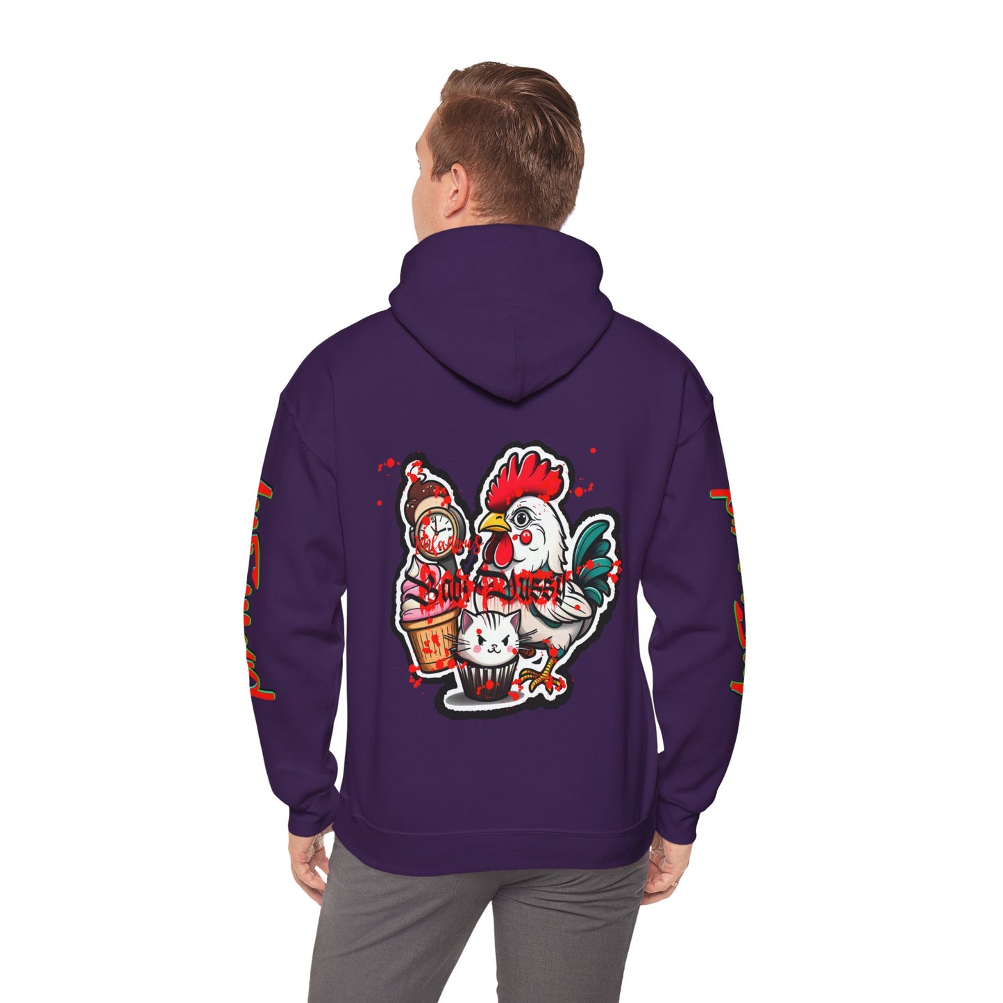 Sudadera con capucha con el famoso diseño de Bad Pussy Cat - Unisex