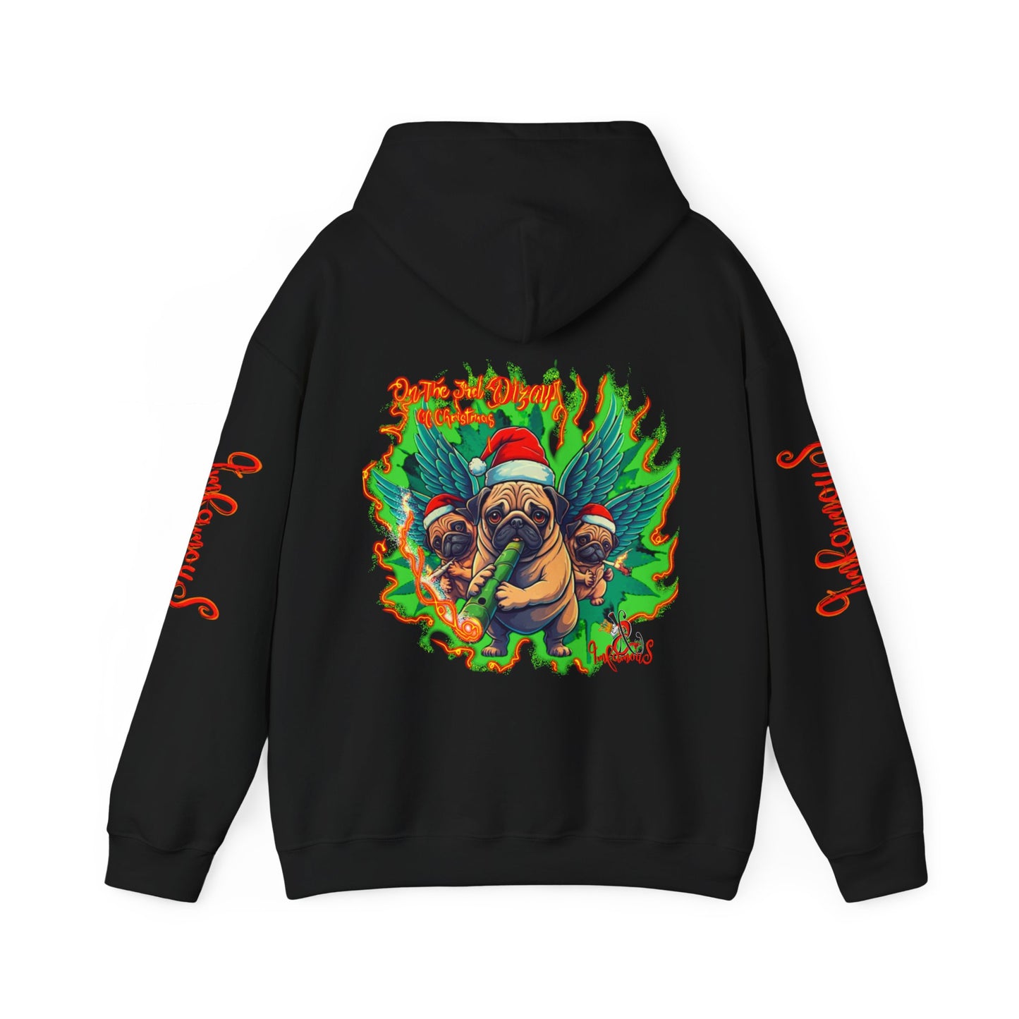 Premium hooded sweatshirt- Imfamous Pug Life