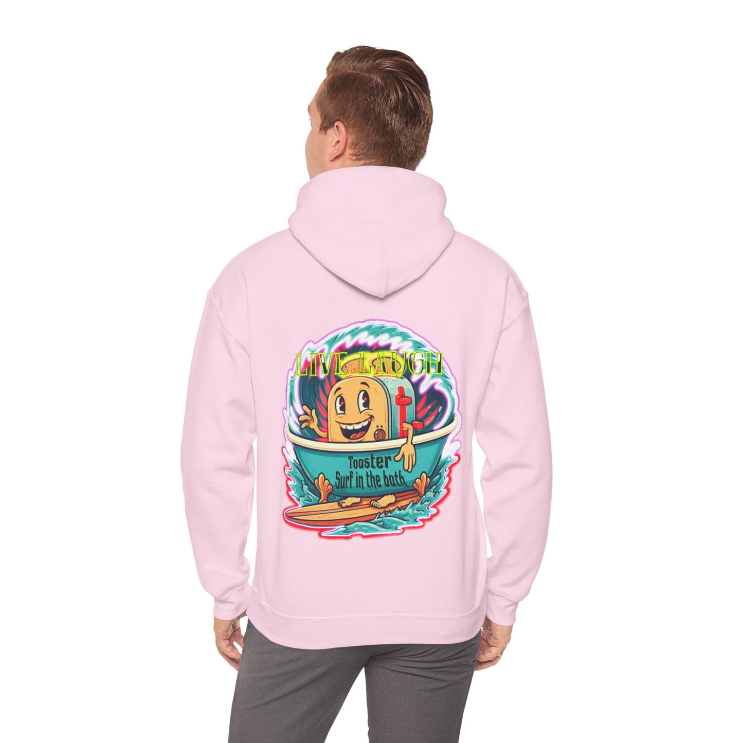 Premium hooded sweatshirt - Funny live laugh Toaster Surf in a bath