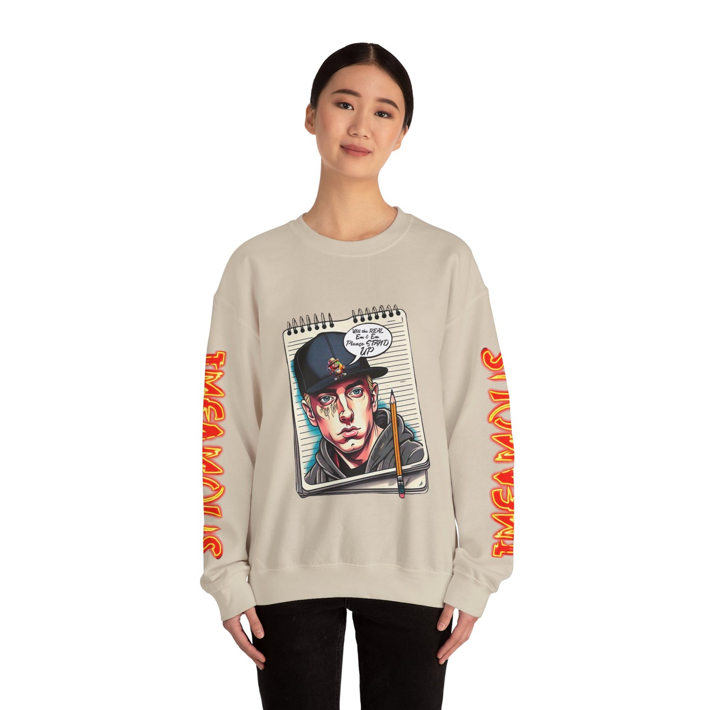 Street Art Crewneck Sweatshirt, Urban Style Sweatshirt, Graphic Hoodie, Casual Wear, Unique Gift for Artists, Streetwear