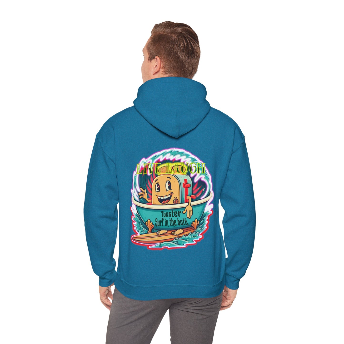 Premium hooded sweatshirt - Funny live laugh Toaster Surf in a bath