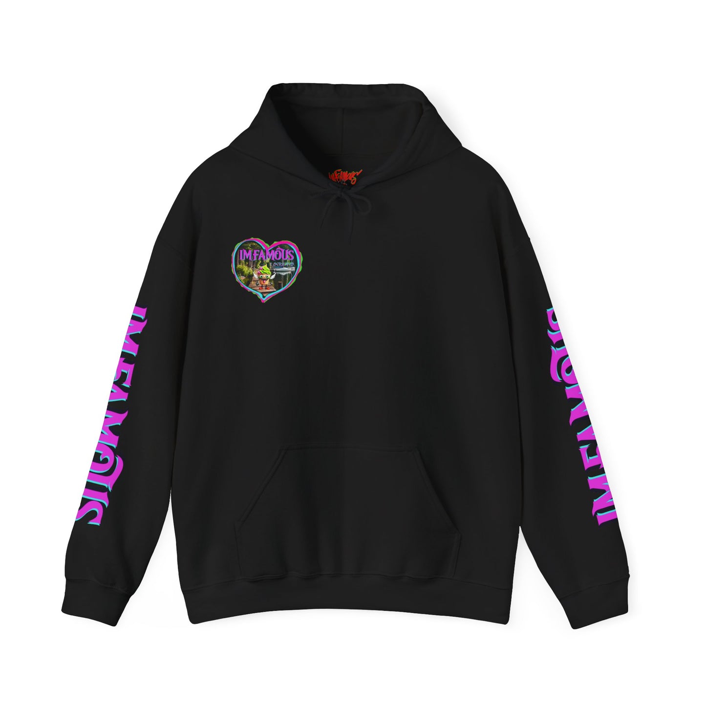 Premium Unisex Heavy Blend™ Hooded Sweatshirt - I love Imfamous i-screams design