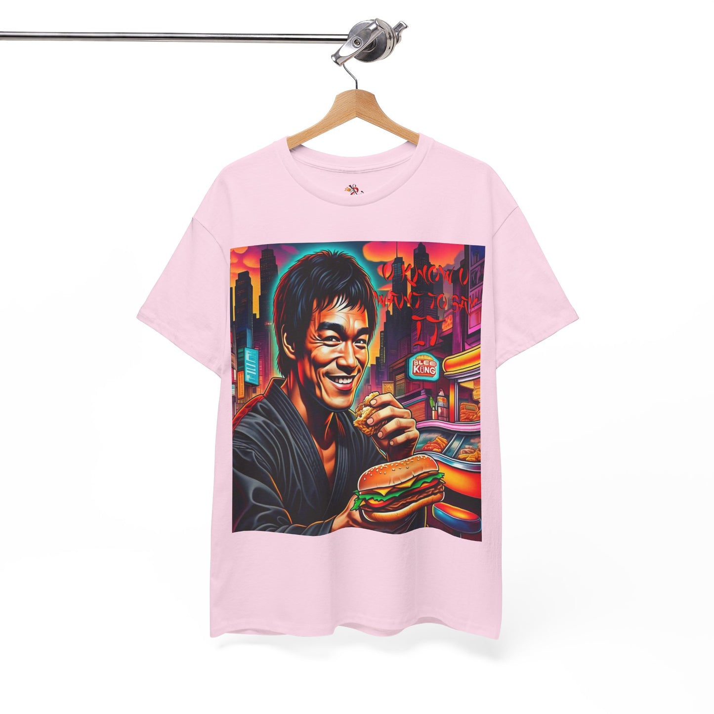 Retro Foodie Unisex Tee - Vibrant impersanation Art, Casual Wear, Gift for Food Lovers, Comic Con Fashion, funny king of Kung fu Tee