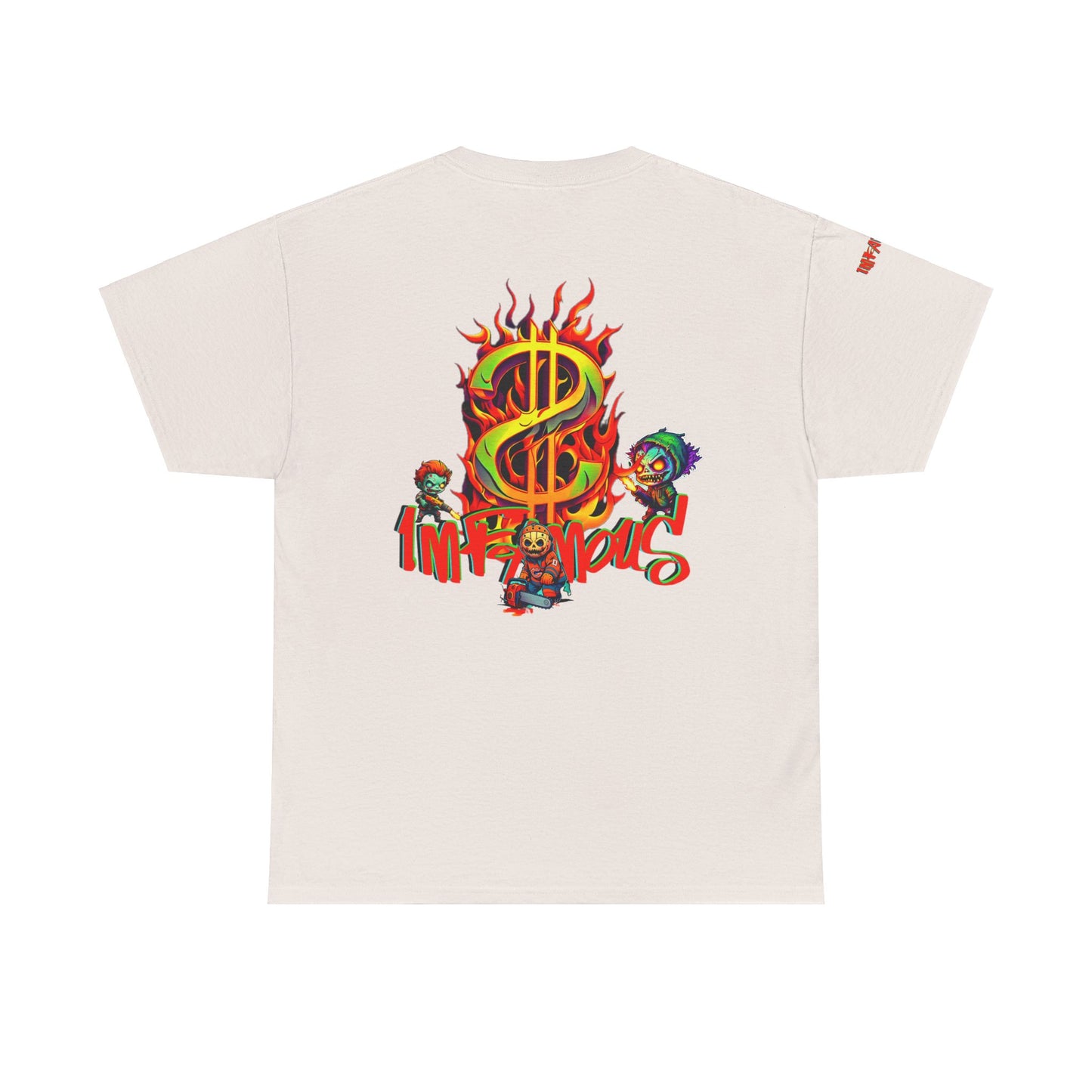 Premium graphic T-shirt - Imfamous halloween logo Design