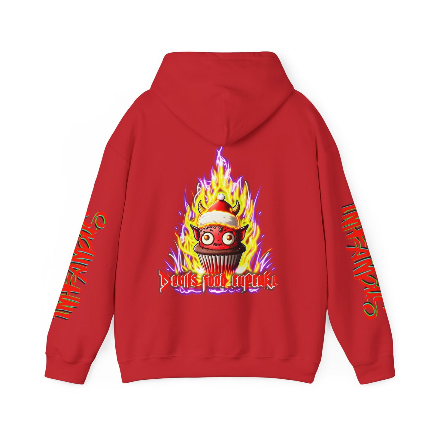 Premium Hooded Sweatshirt - Imfamous Devils Food Cupcake Design