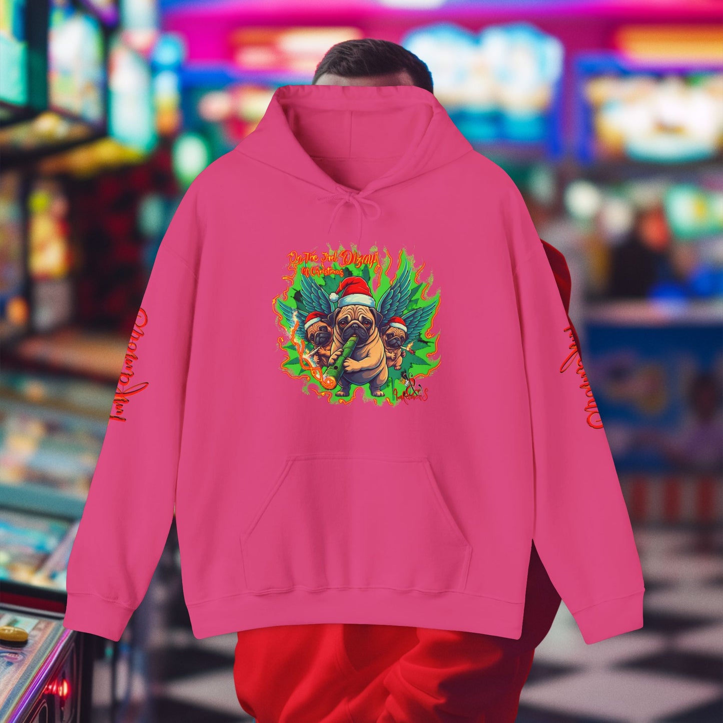 Premium hooded sweatshirt- Imfamous Pug Life