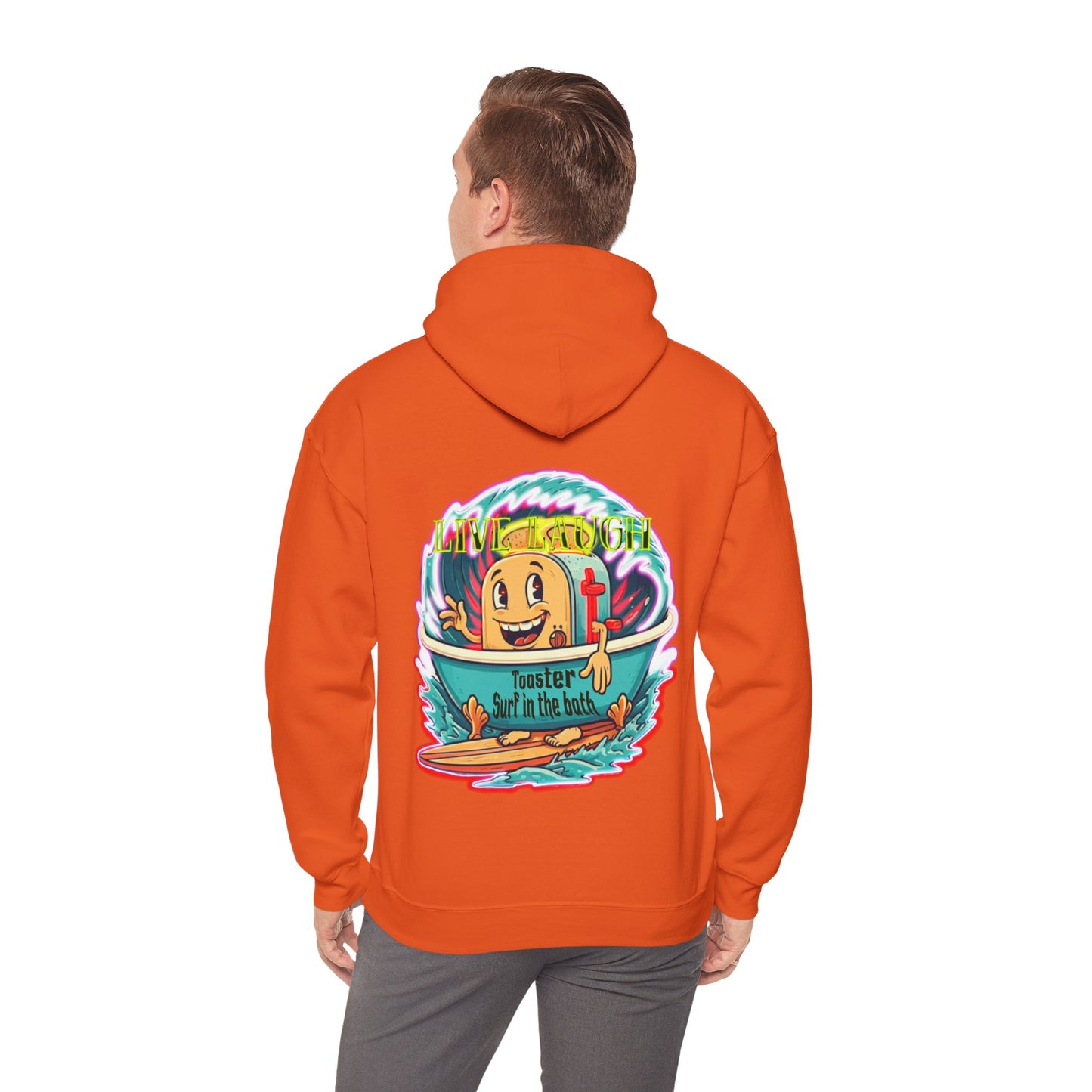 Premium hooded sweatshirt - Funny live laugh Toaster Surf in a bath