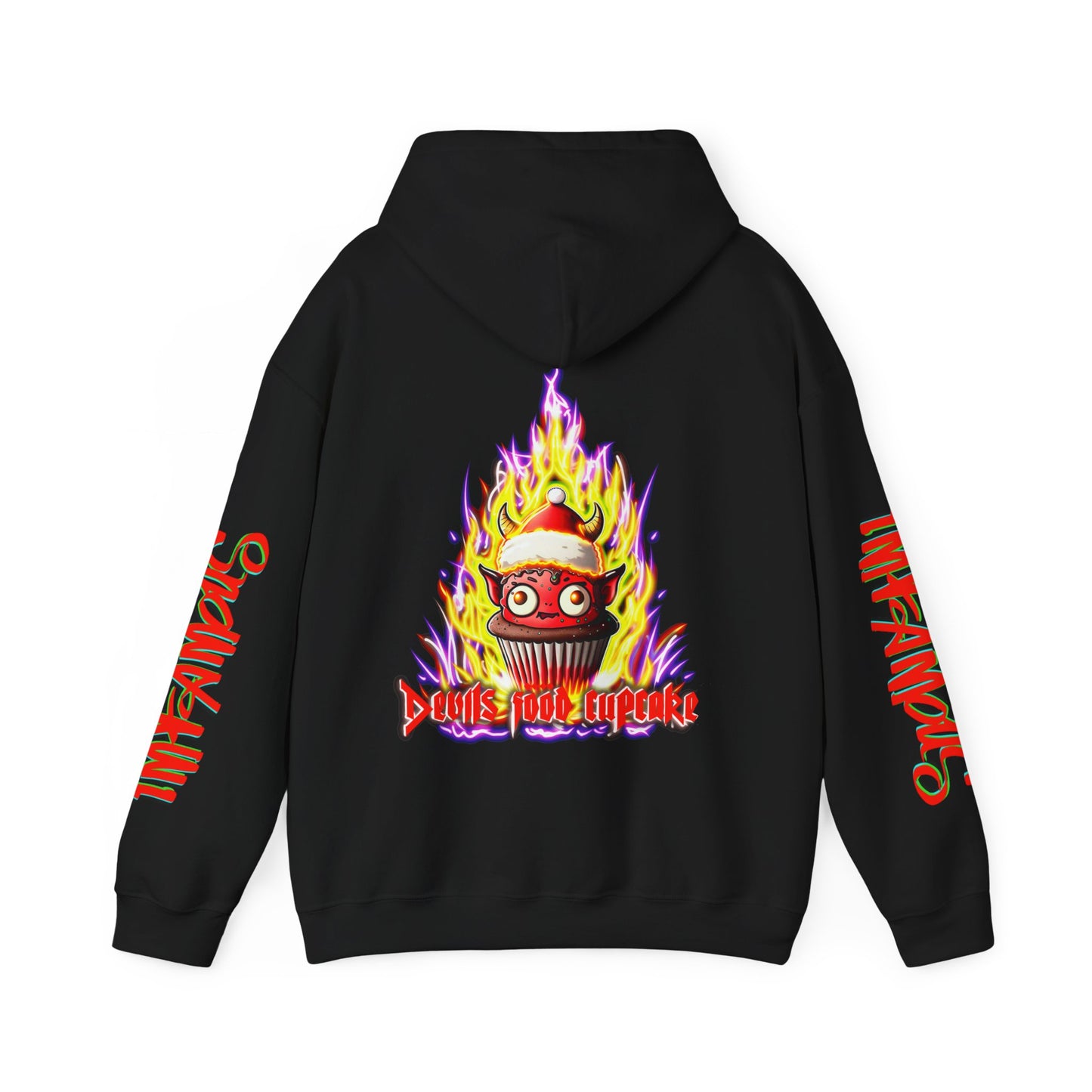 Premium Hooded Sweatshirt - Imfamous Devils Food Cupcake Design
