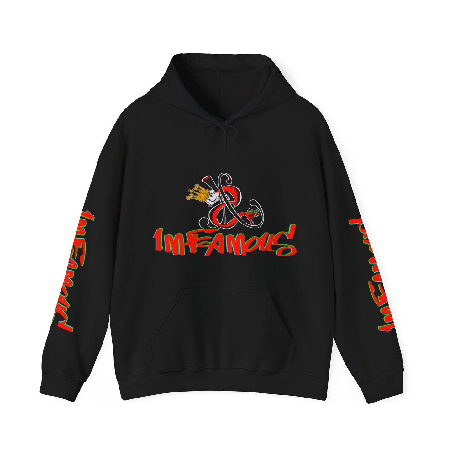 Premium Hooded Sweatshirt - Imfamous Devils Food Cupcake Design