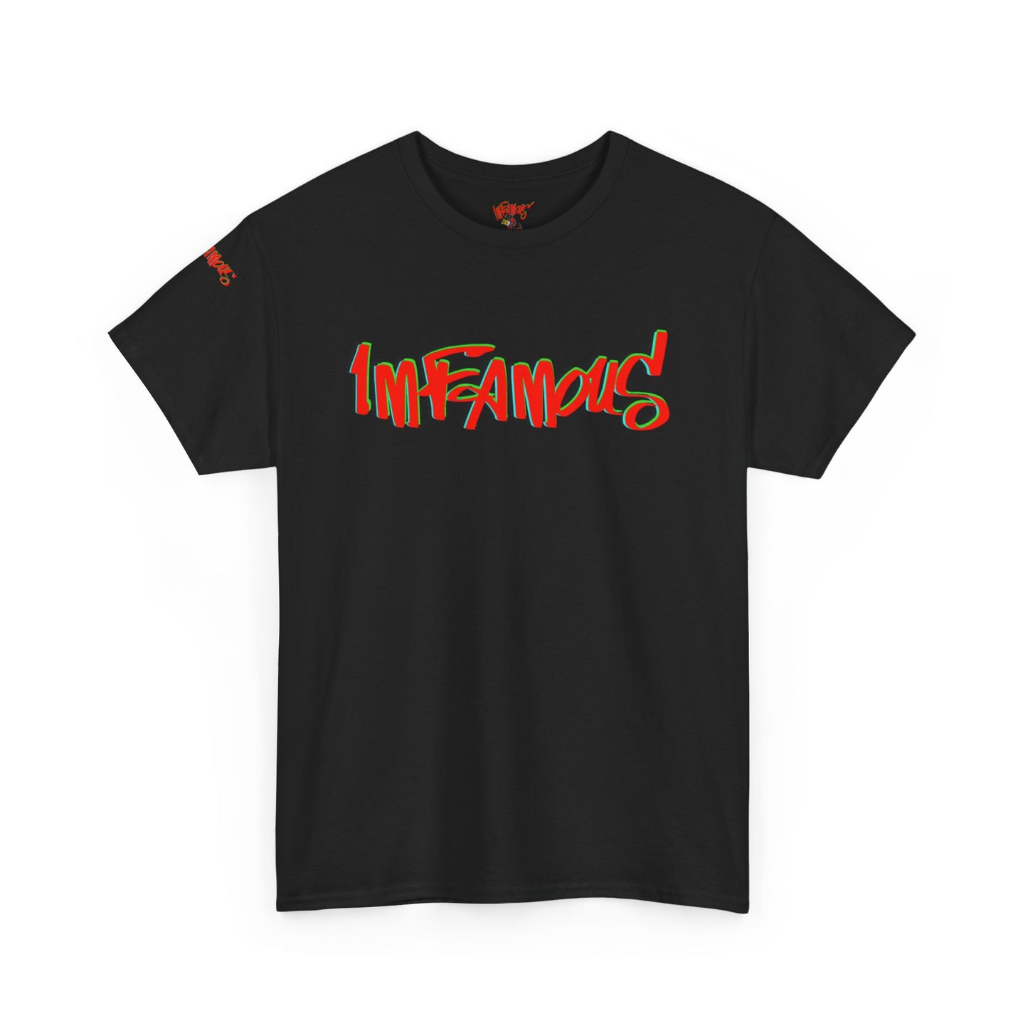 Premium graphic T-shirt - Imfamous halloween logo Design