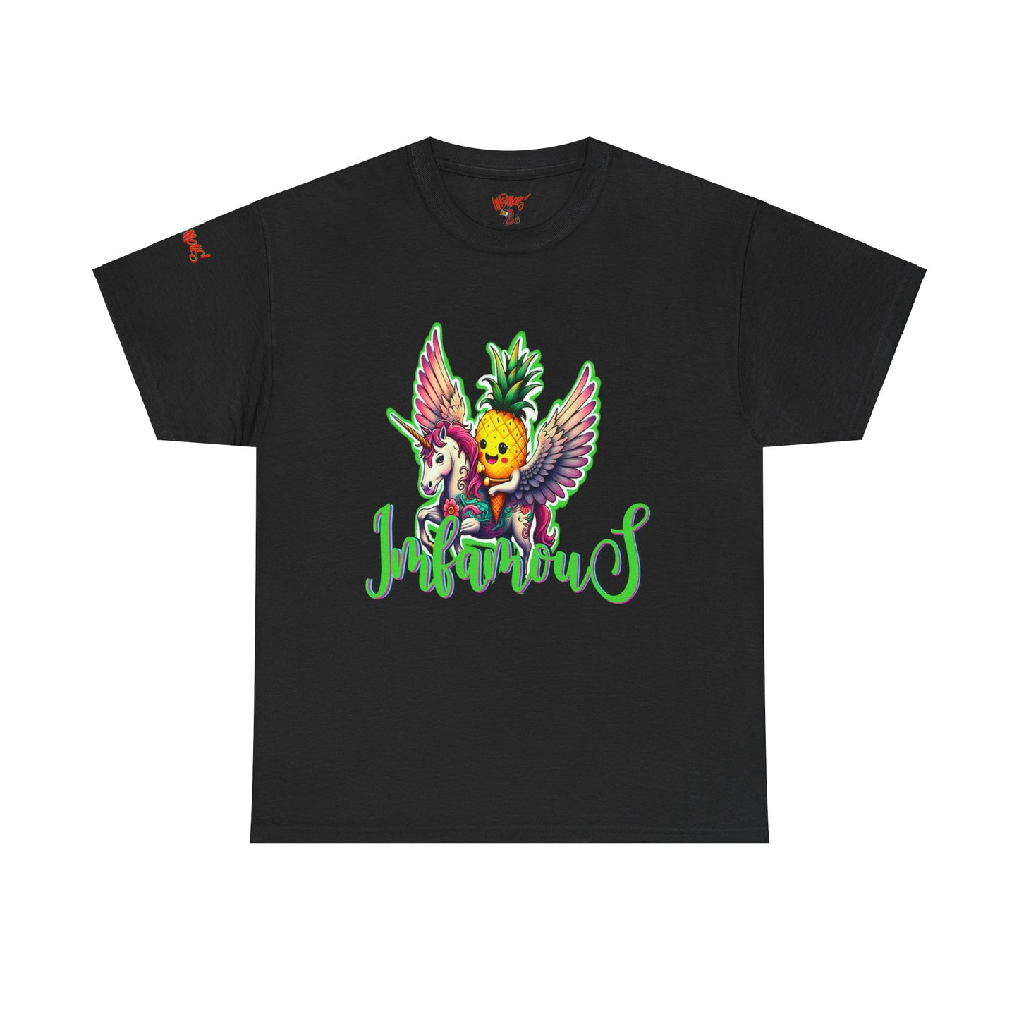 Graphic Tee Unipineapple Flying on Unicorn Heavy Cotton T-shirt