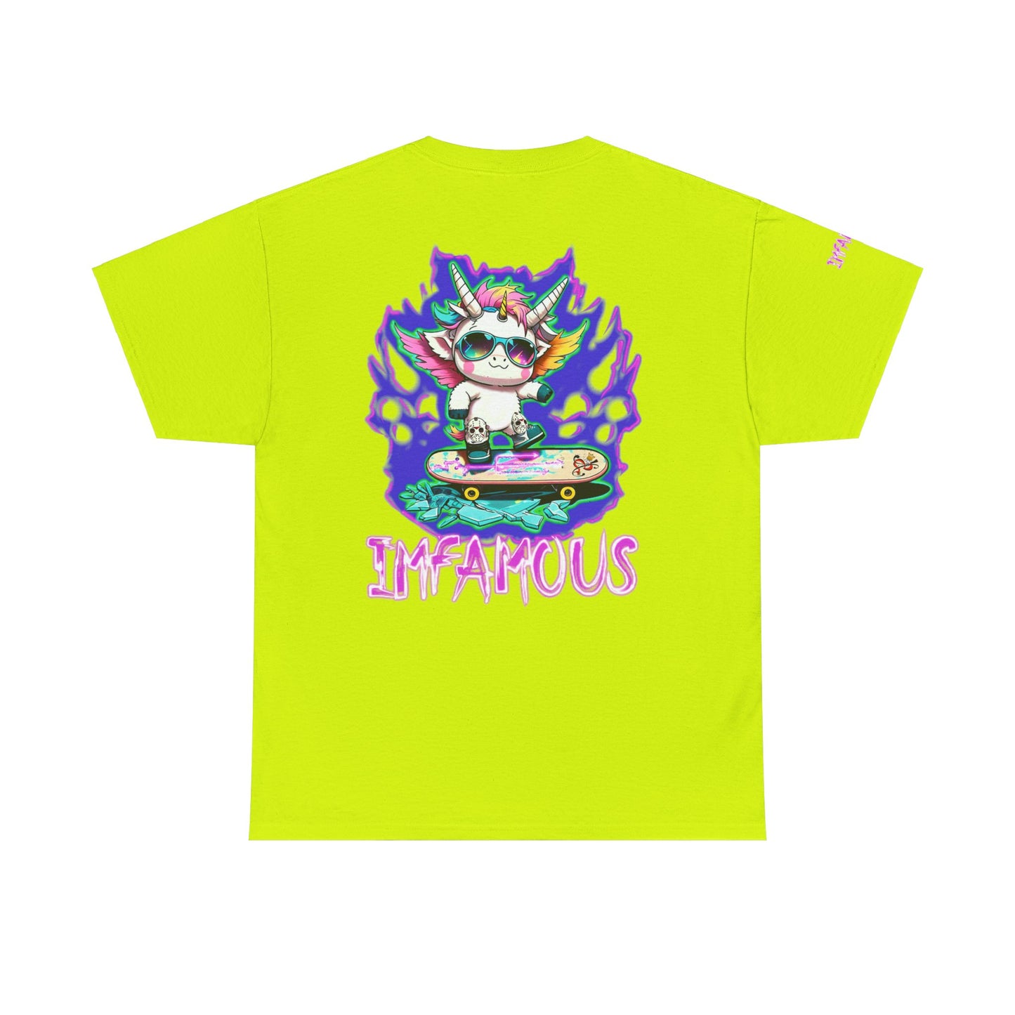 Camiseta gráfica premium: Imfamous Unicorn Breaking The Glass Design #2 (Diseño n.° 2 del famoso unicornio rompiendo el cristal)