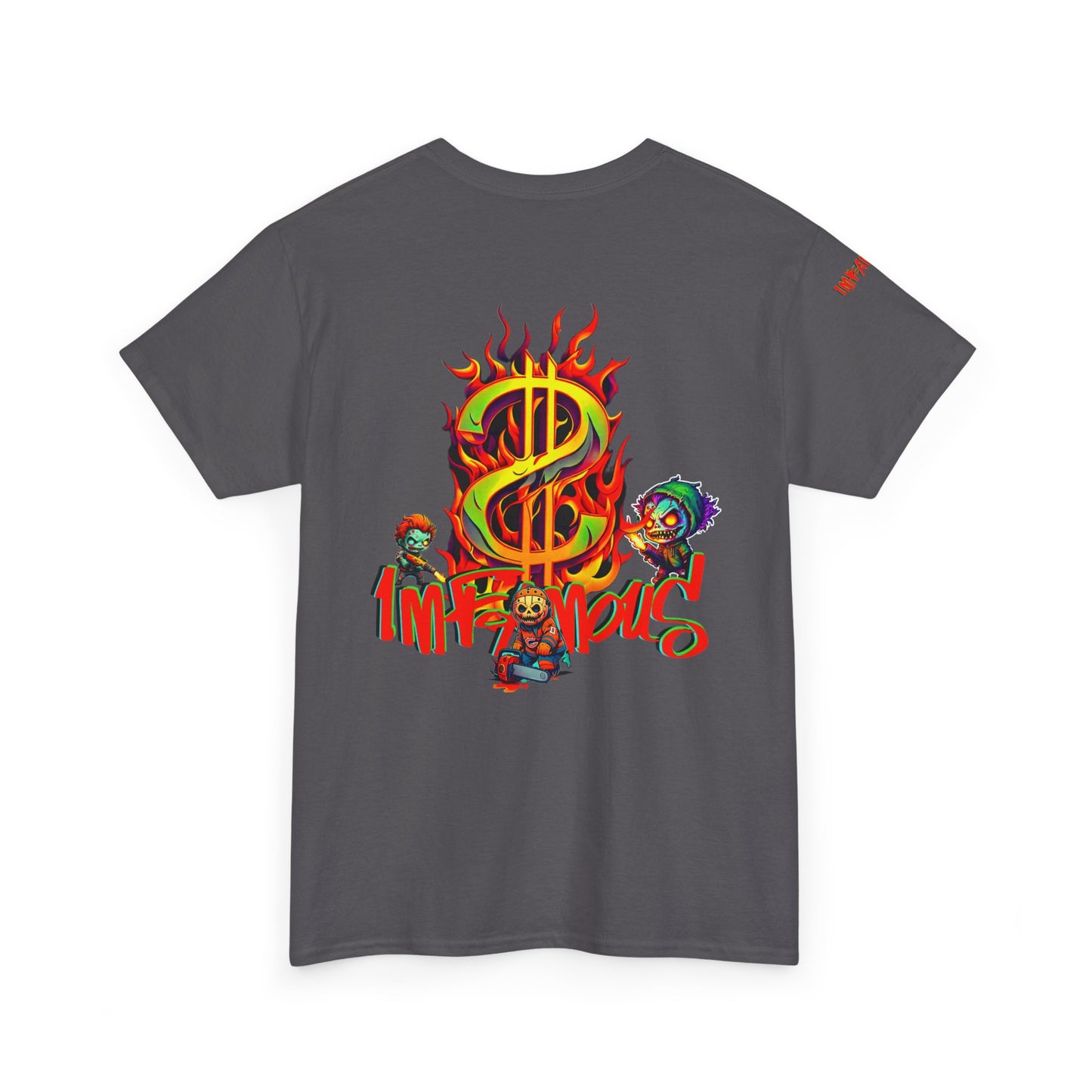 Premium graphic T-shirt - Imfamous halloween logo Design