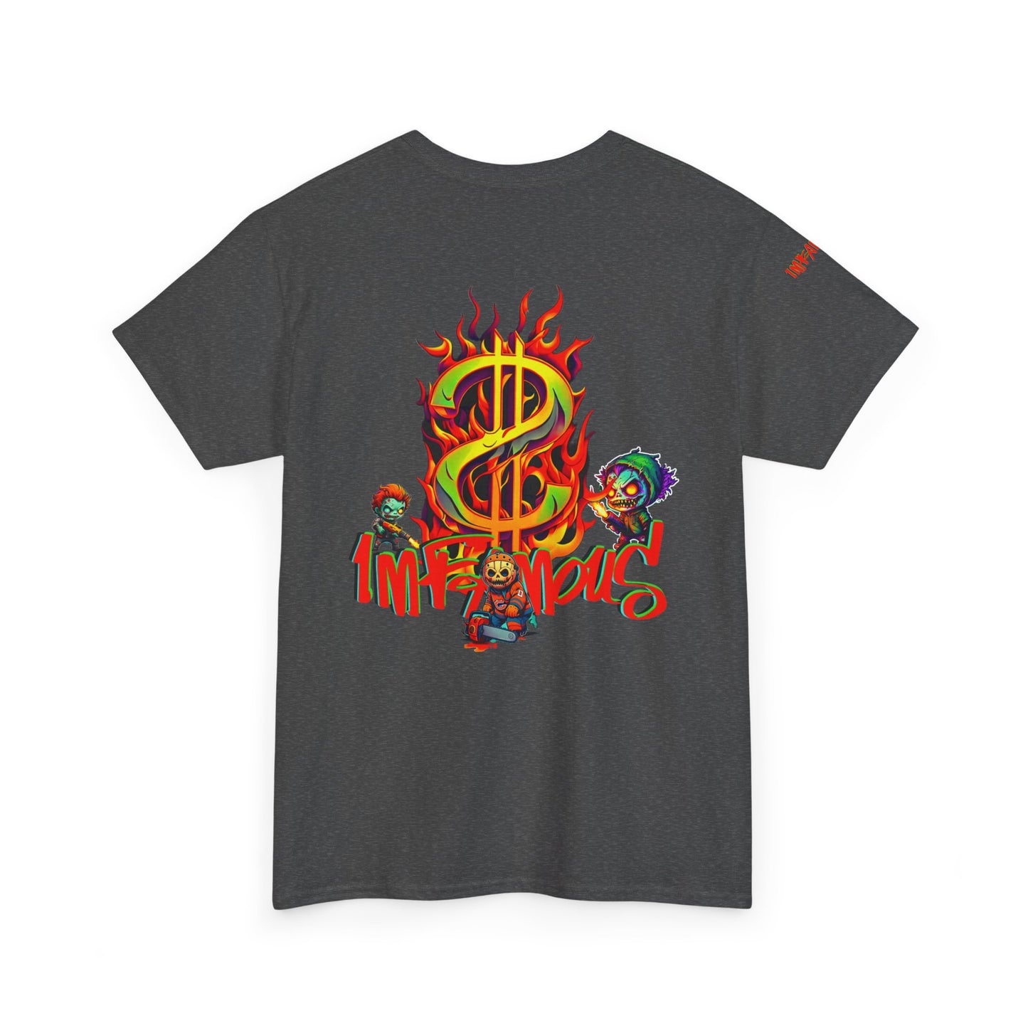 Premium graphic T-shirt - Imfamous halloween logo Design