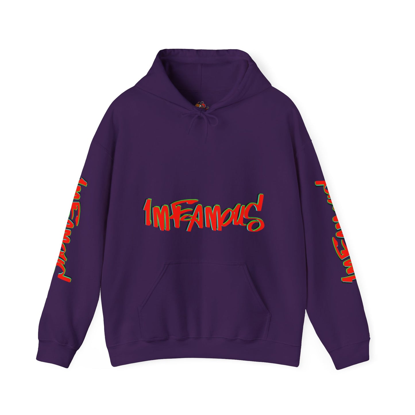 带有 Imfamous 品牌徽标的连帽运动衫