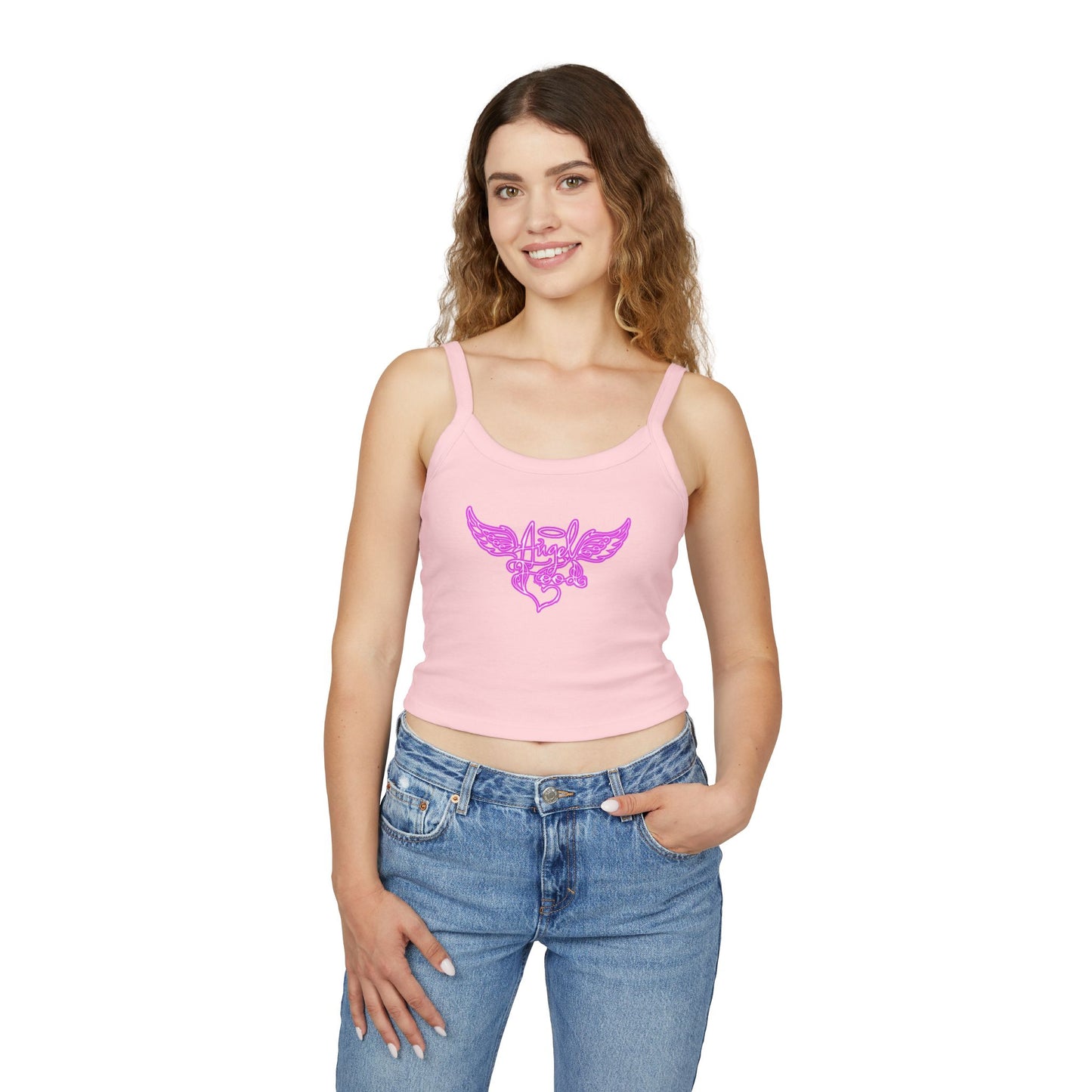 Angel Wings Tank Top, Trendy Spaghetti Strap Top for Festivals, Cute Summer Outfits, Gift for Her, Casual Wear