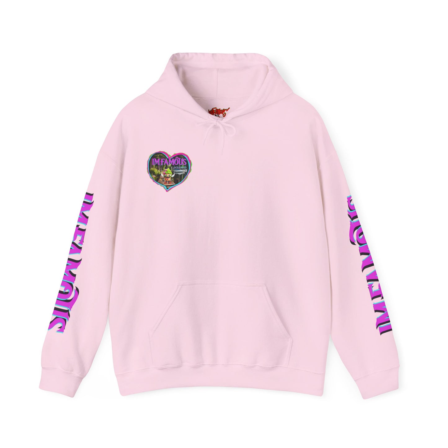 Premium Unisex Heavy Blend™ Hooded Sweatshirt - I love Imfamous i-screams design