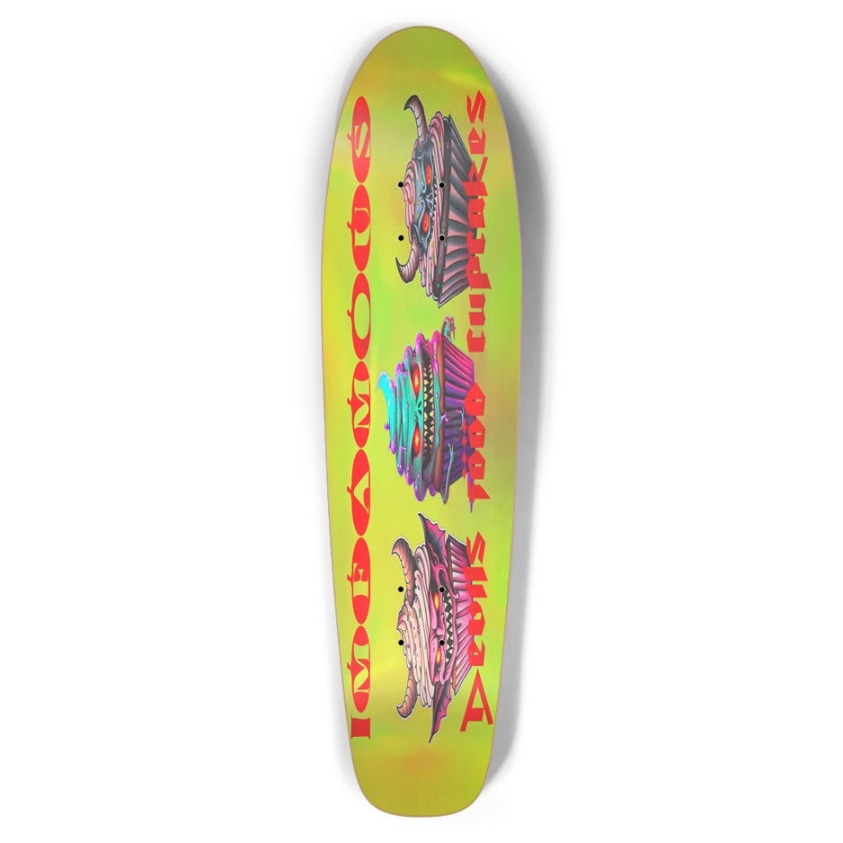 Imfamous devils food cupcakes Custom Skateboard