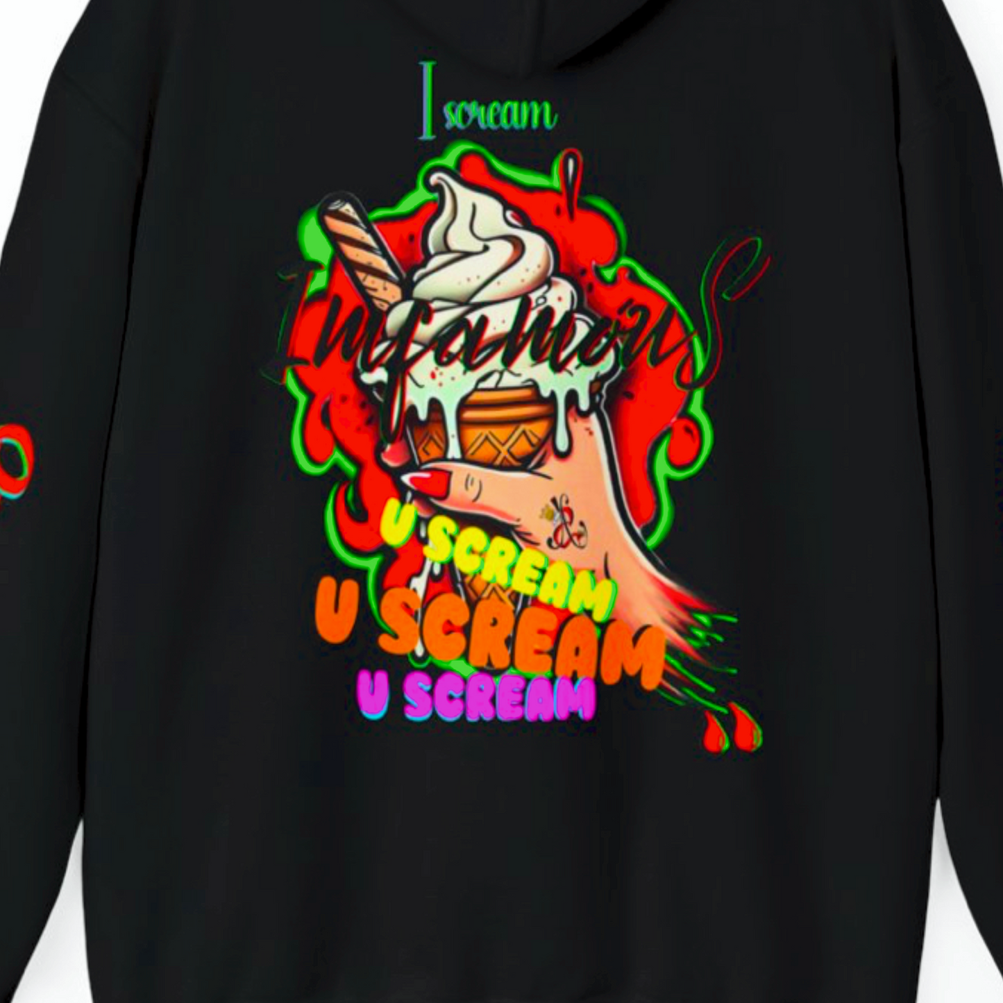 premium Hooded Sweatshirt - Imfamous I-scream Halloween spooky