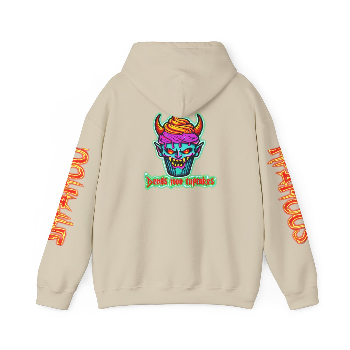 Premium Hooded Sweatshirt Devils Food Cupcake Design #5